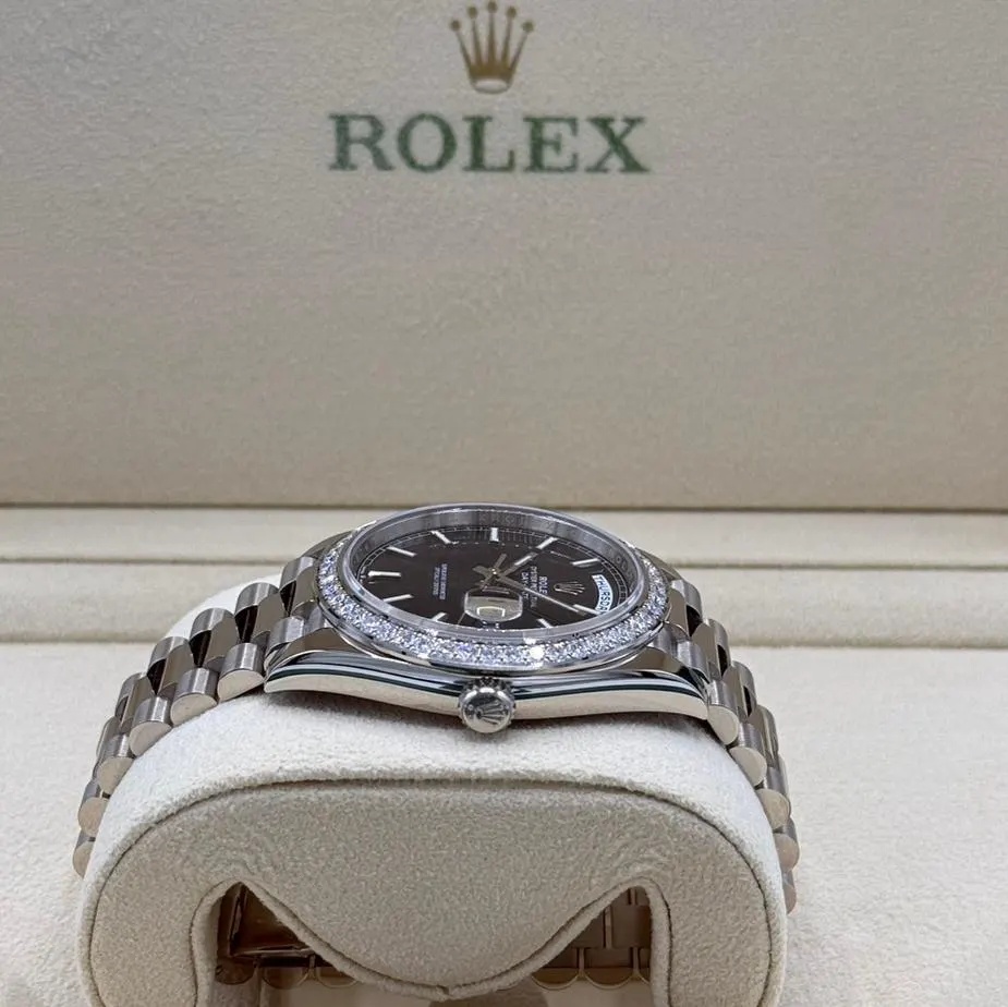 RLX  Day-Date 40mm 228349RBR-0002 Bright Black Dial President Bracelet