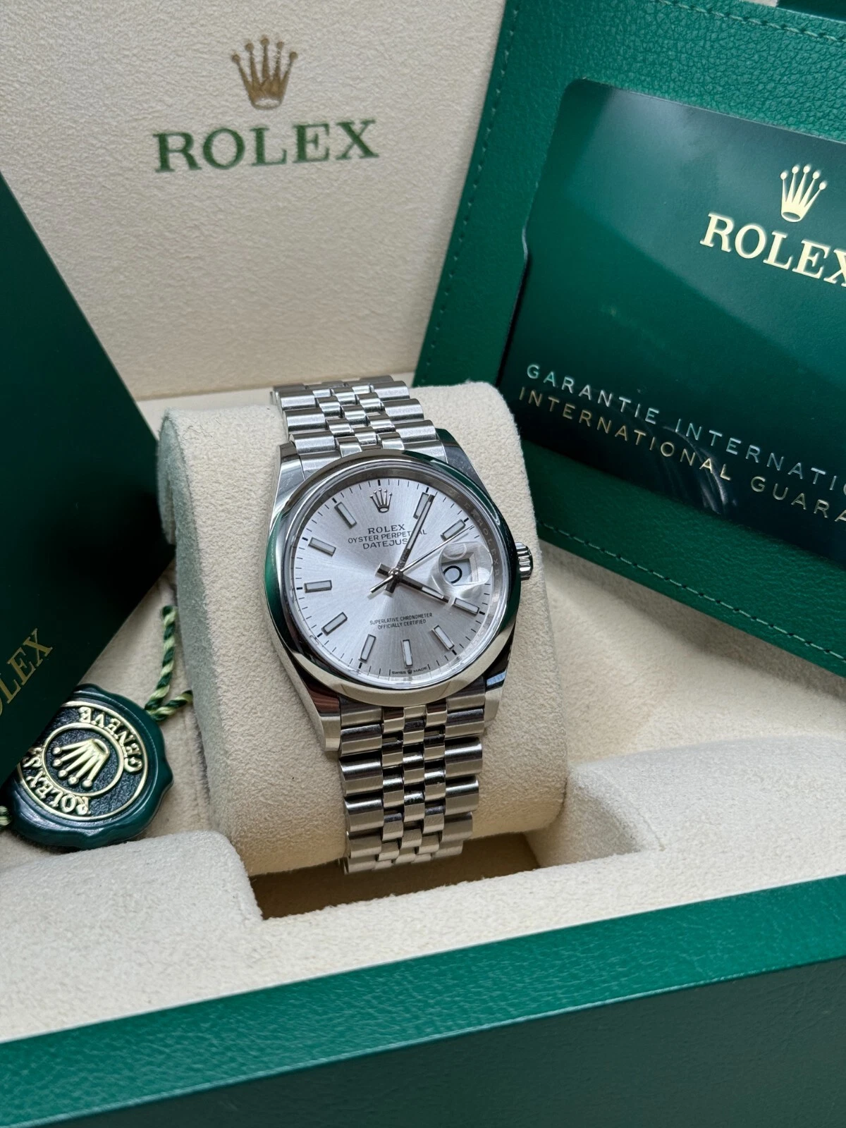 RLX  Datejust 36mm 126200 Oyster Perpetual Silver Dial Jubilee Stainless Steel