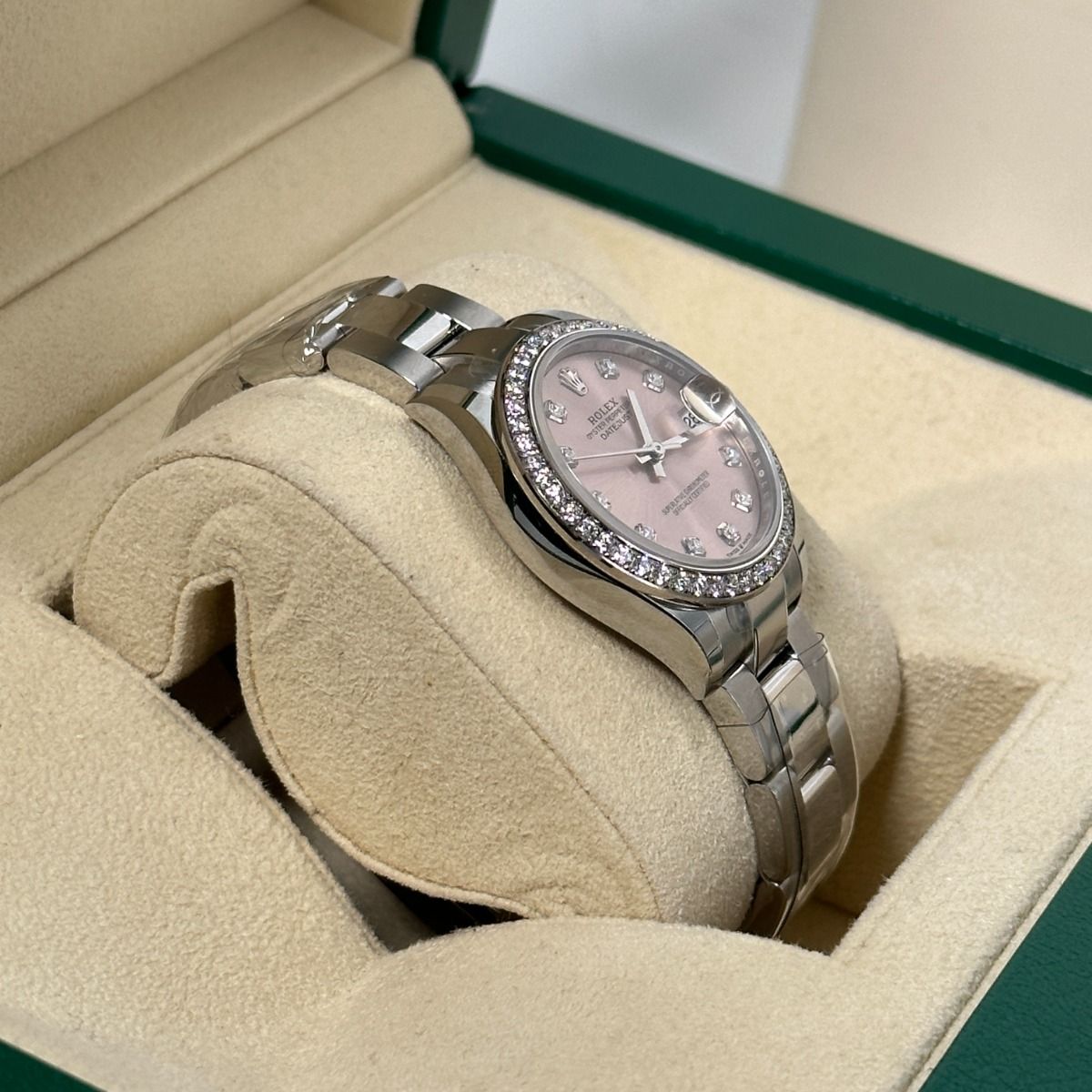 RLX Datejust m278384RBR-0035/0036 Pink 31mm Dial Oyster Watch