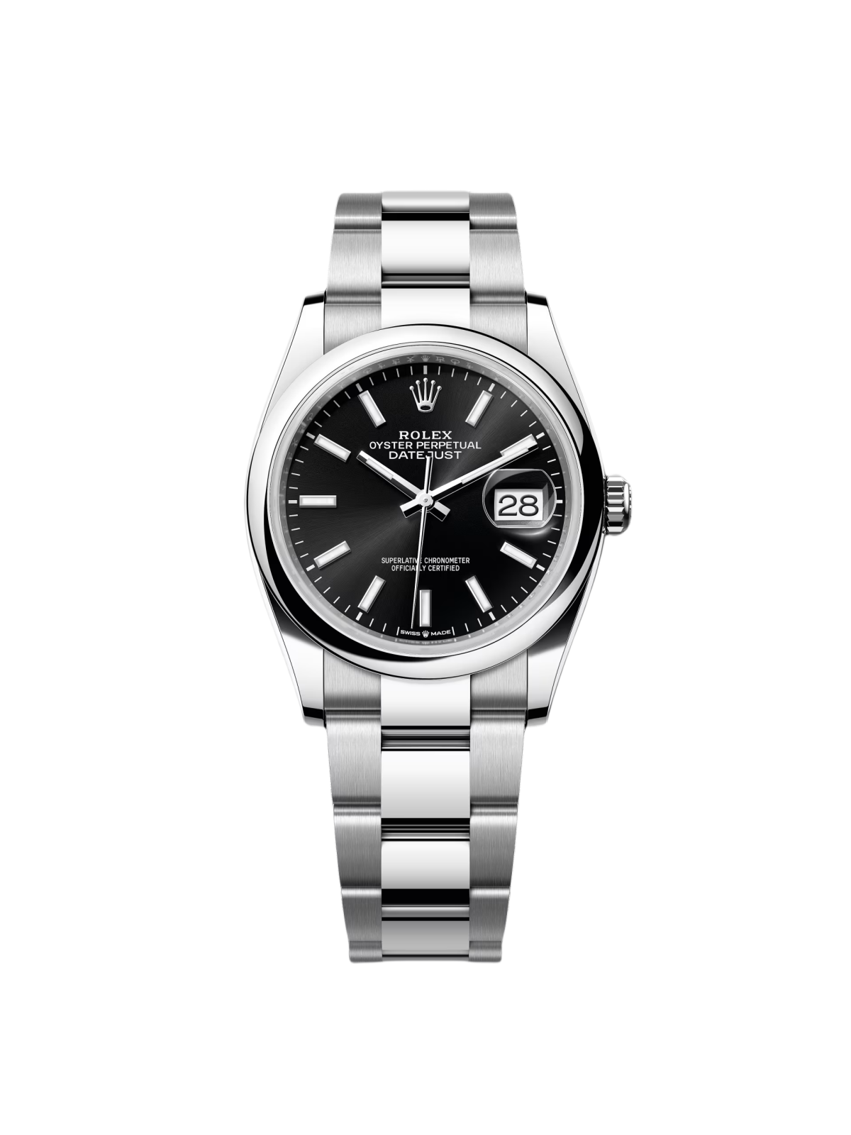 RLX  Datejust 36mm 126200 Stainless Steel Black Dial Jubilee Watch