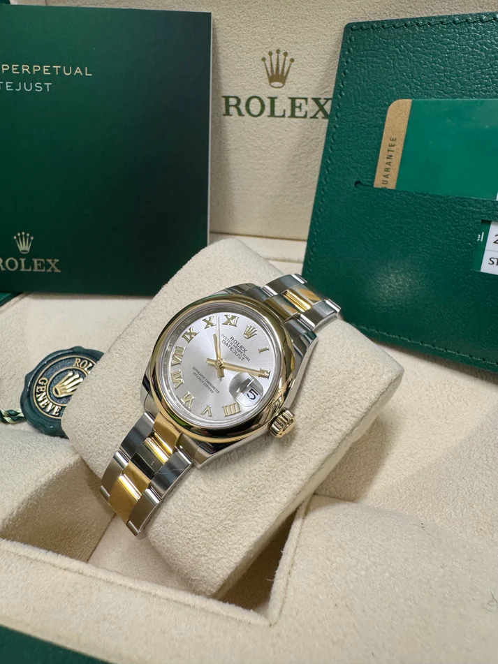 RLX Lady-Datejust 28mm  279163 Silver Roman Dial Oyster Bracelet