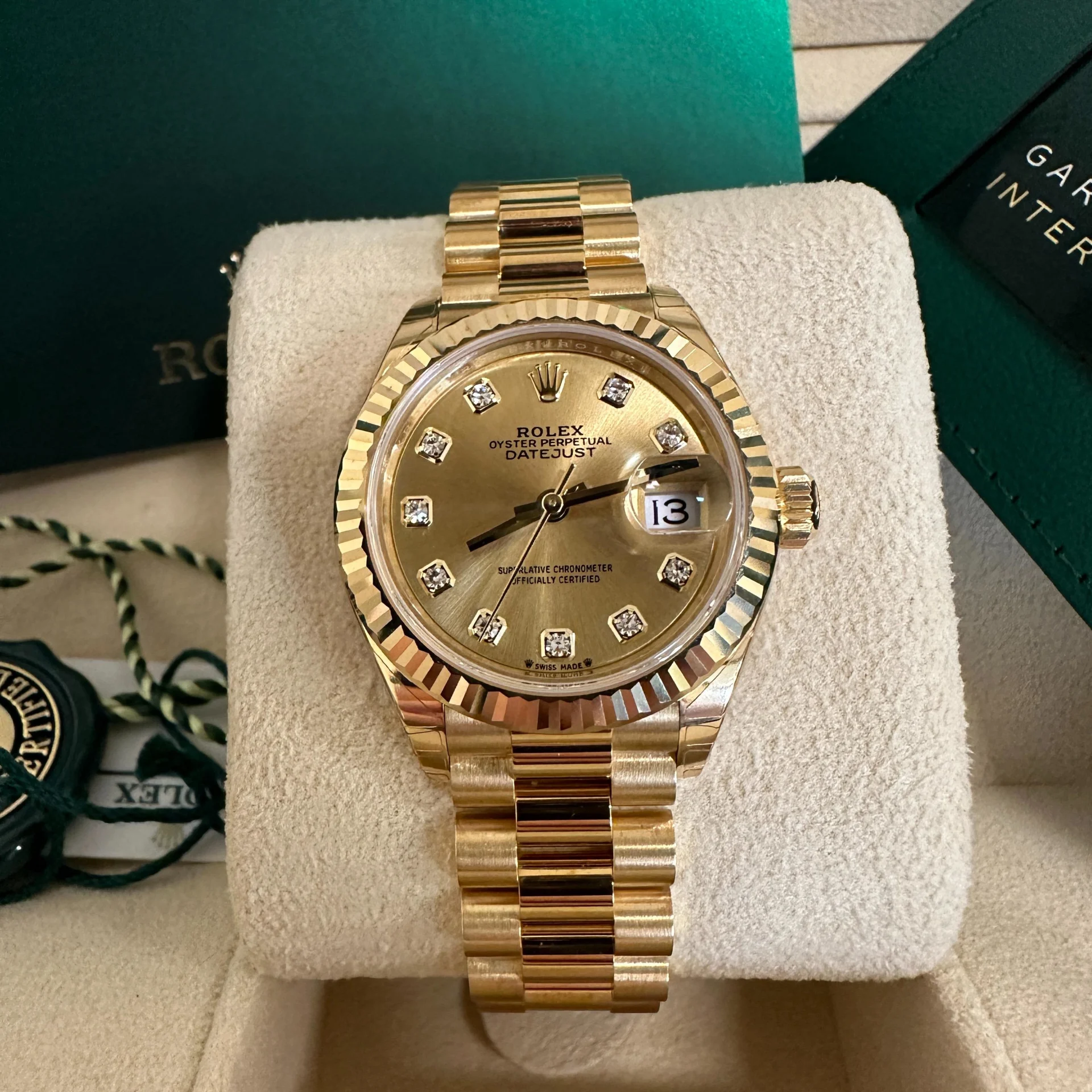 RLX Lady-Datejust 28mm 279178 Champagne Diamonds Dial