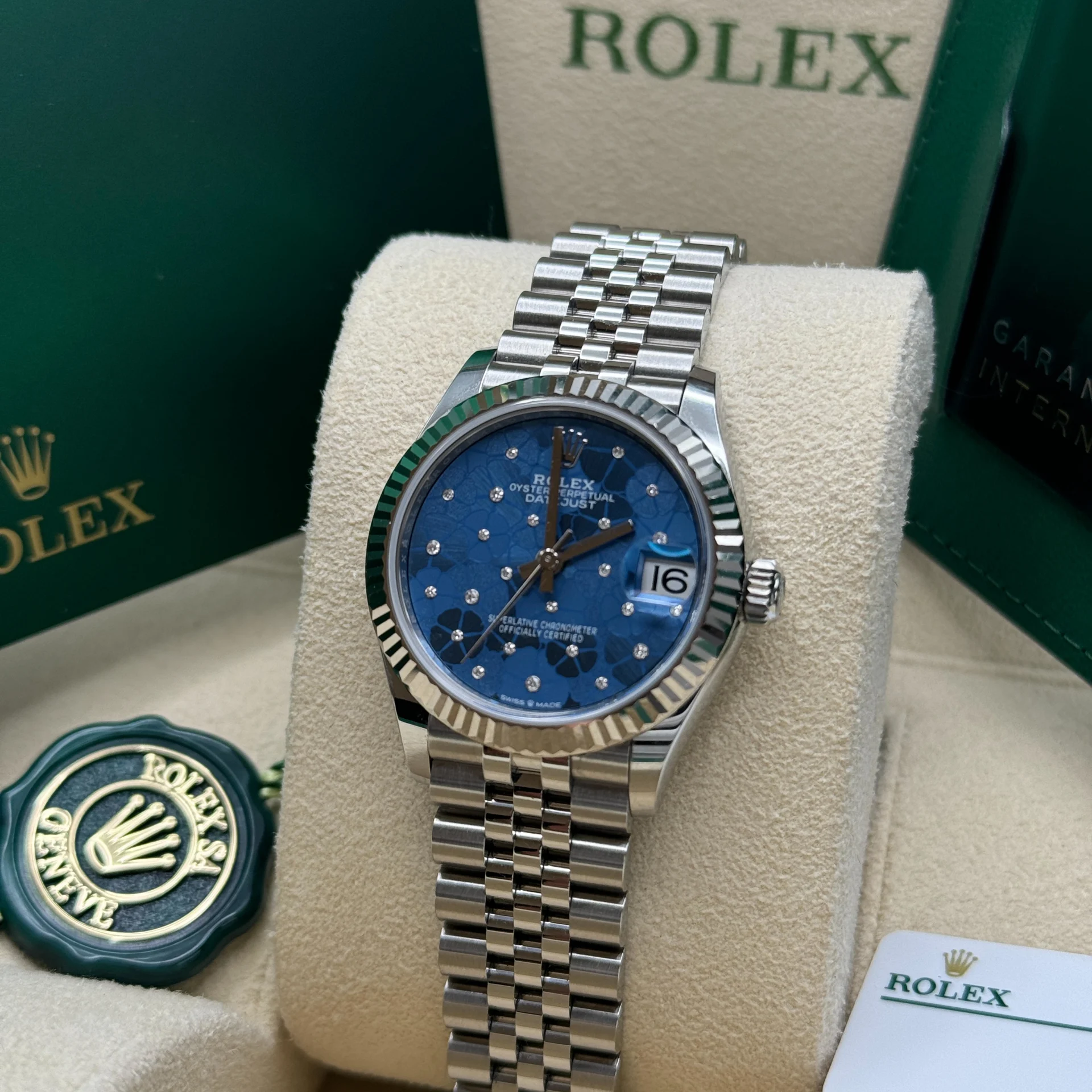 RLX Datejust m278274-0035/0036 Azzurro Blue Dial Oyster Watch