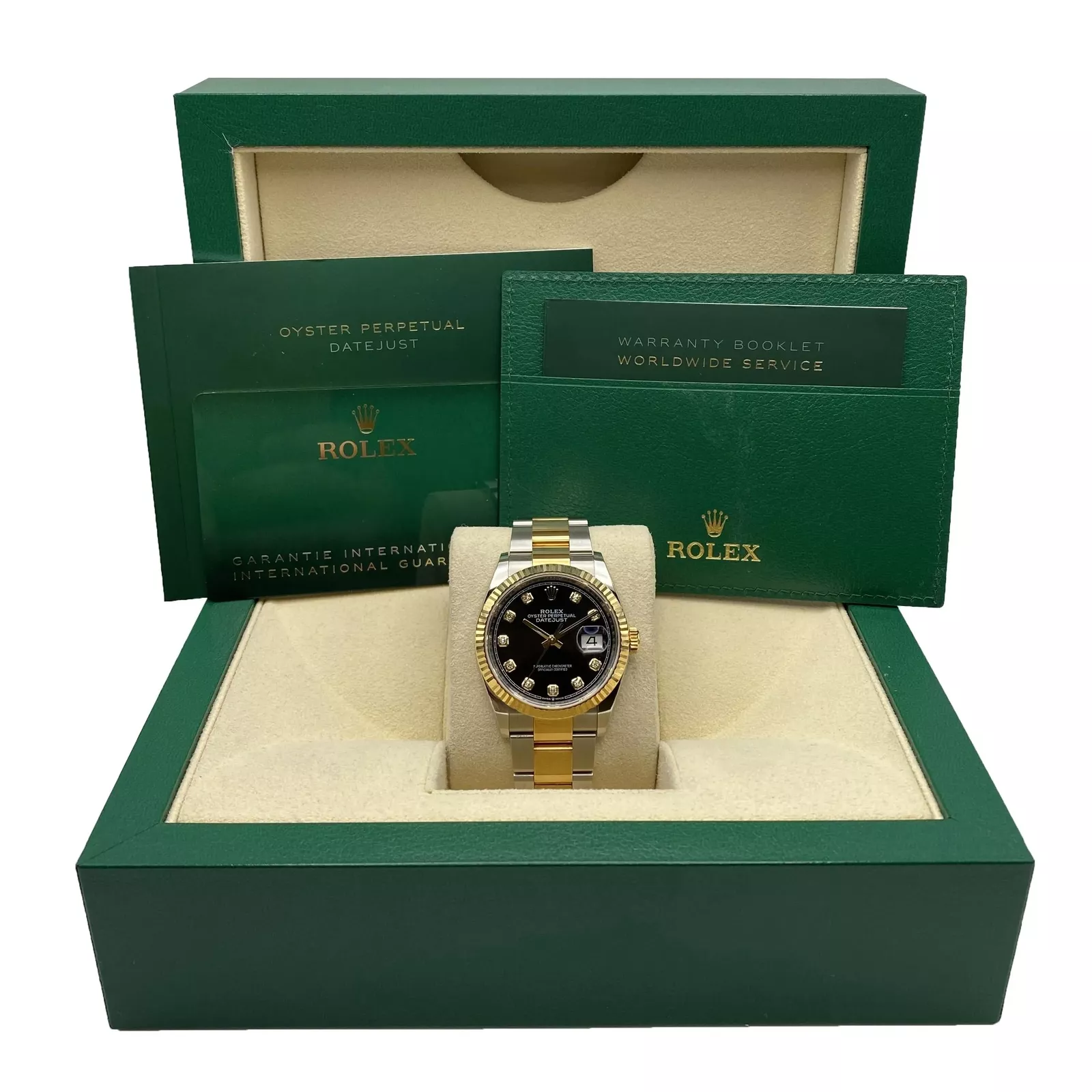 RLX  Datejust 36mm 126233 Custom Black Dial Jubilee Bracelet Watch