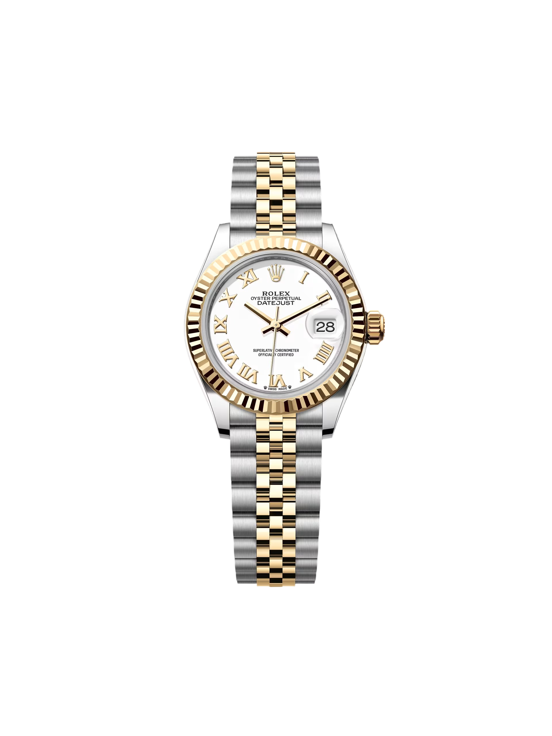 RLX Lady-Datejust 28mm 279173 White Roman Dial Oyster Bracele