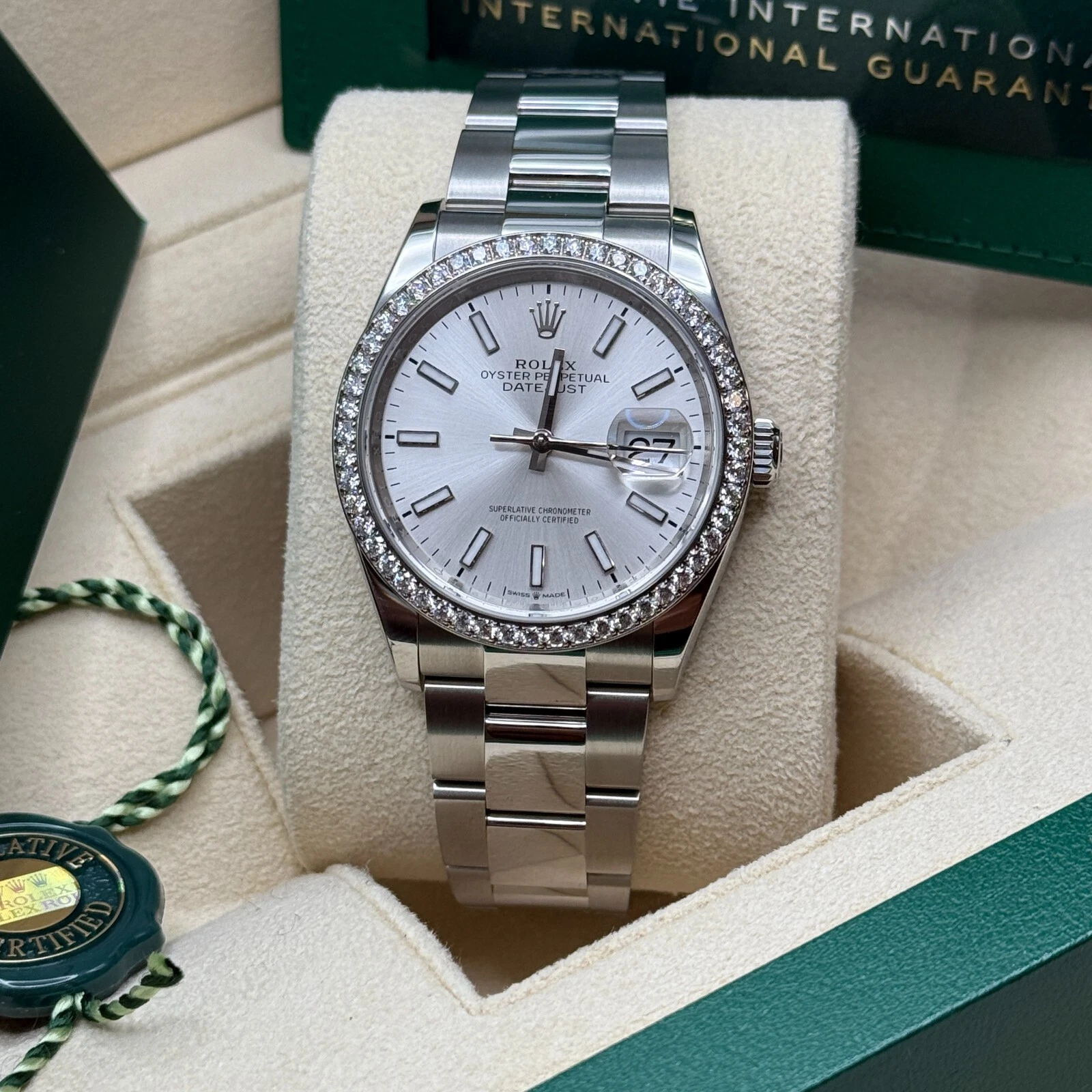 RLX  Datejust 36mm 126284 Silver Dial  Watch