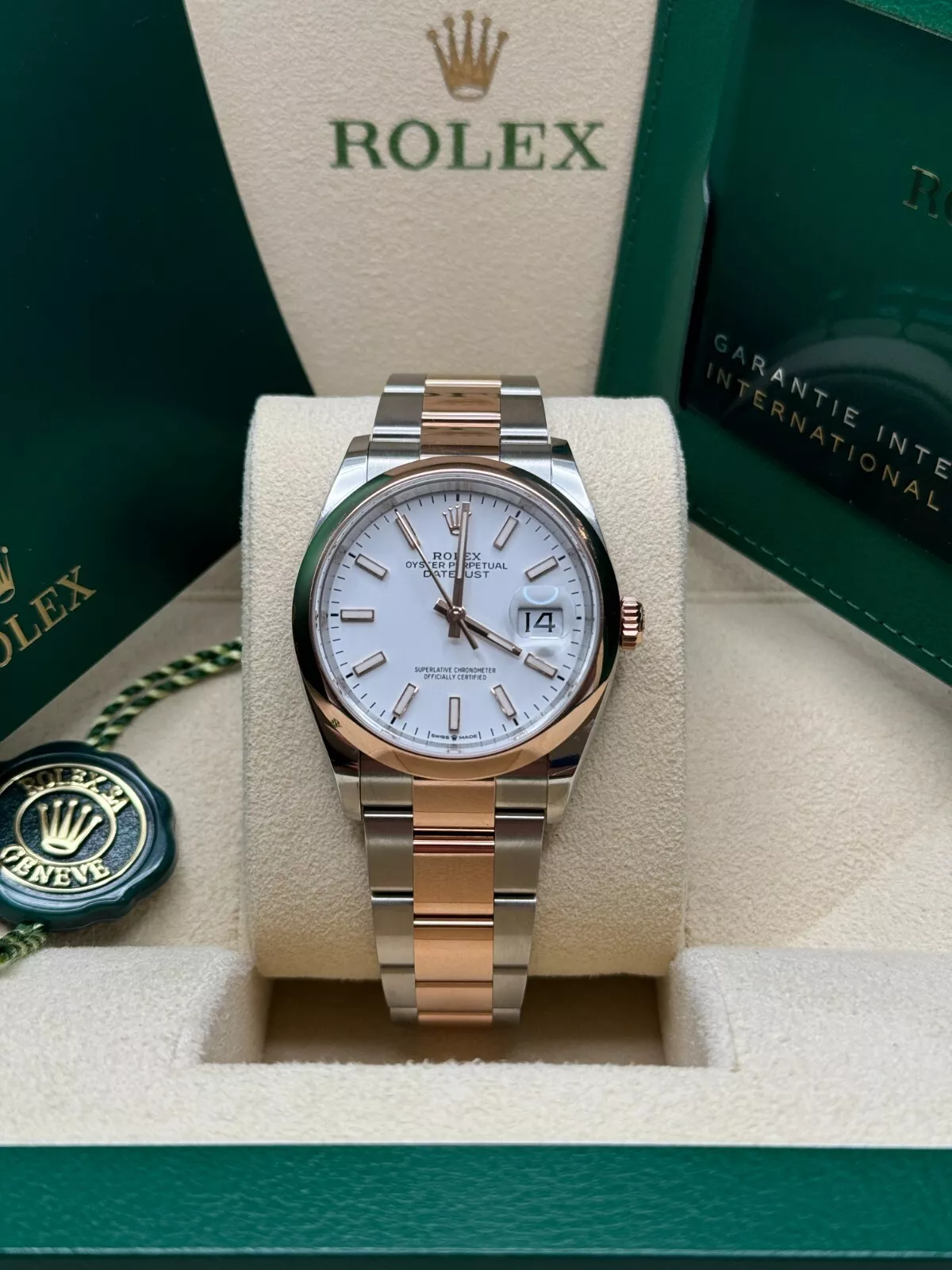 RLX  Datejust 36mm 126201 White Dial Jubilee Bracelet Watch