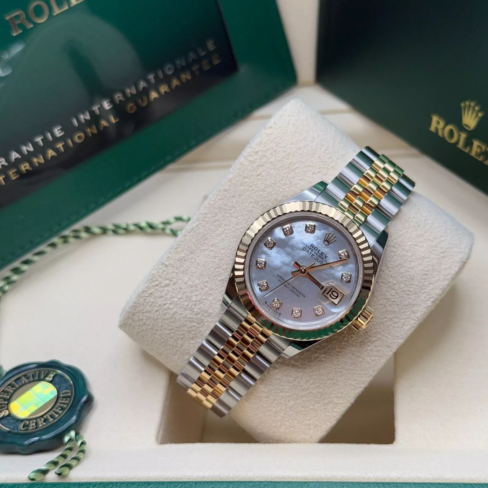RLX Lady-Datejust 28mm 279173 Mother of Pearl Diamond Dial Oyster Bracelet