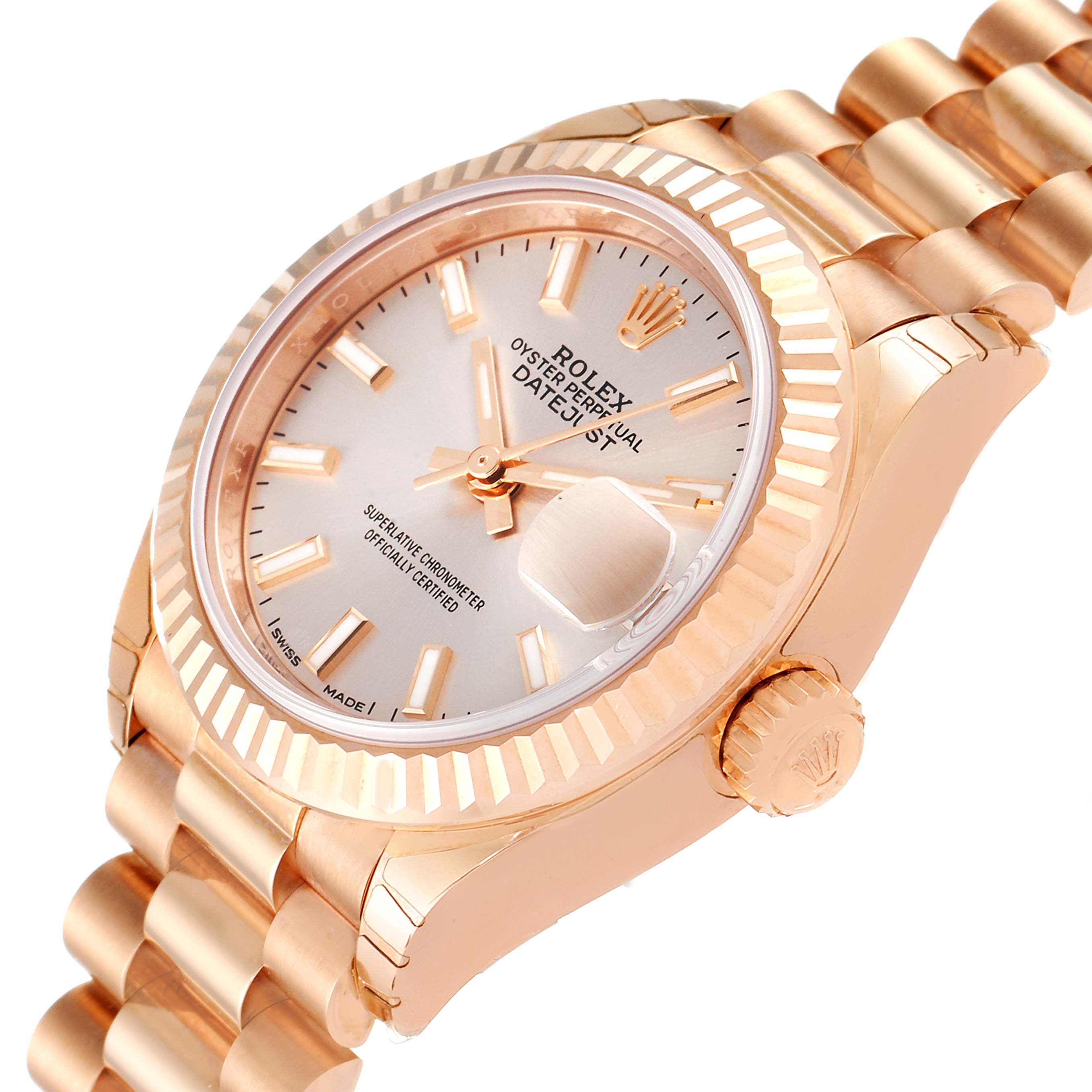 RLX Lady-Datejust 28mm 279175 Rose Dial President Everose Gold