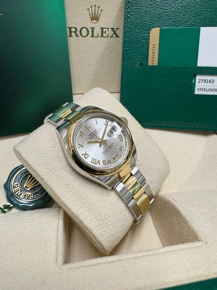 RLX Lady-Datejust 28mm  279163 Silver Roman Dial Oyster Bracelet