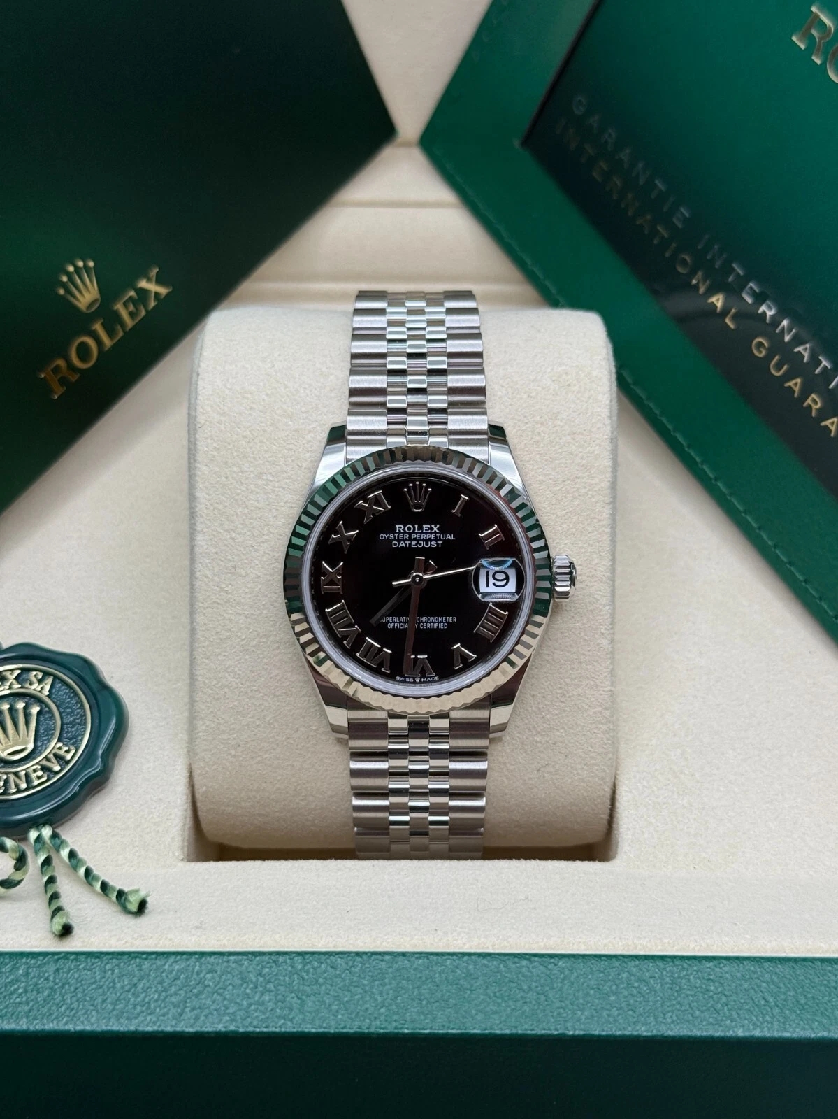 RLX Datejust m278274-0001/0002 Bright Black Dial 31mm Oyster Bracelet