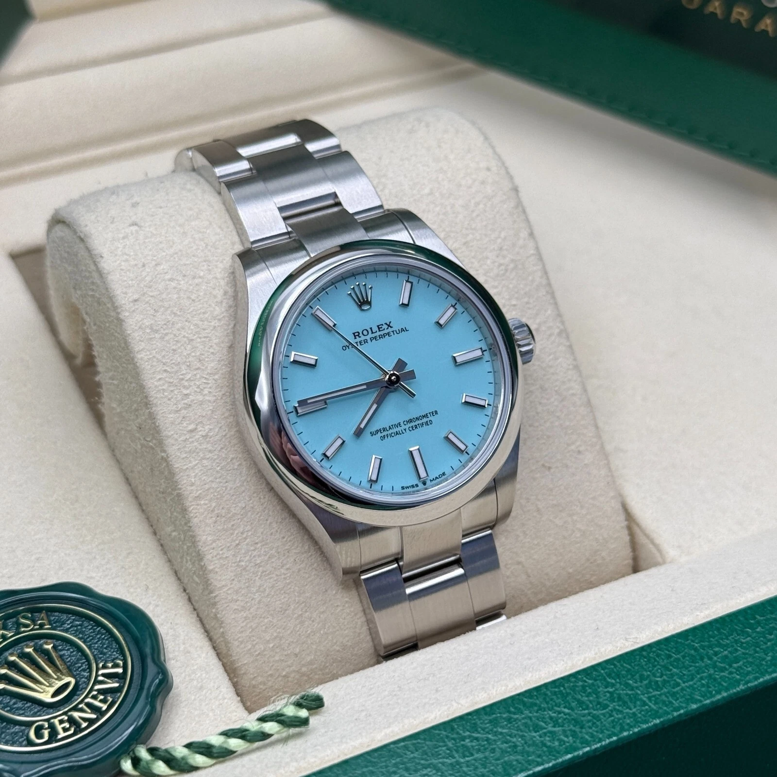 RLX Oyster Perpetual 31mm 277200-0007 Turquoise Dial Oyster Bracelet Watch