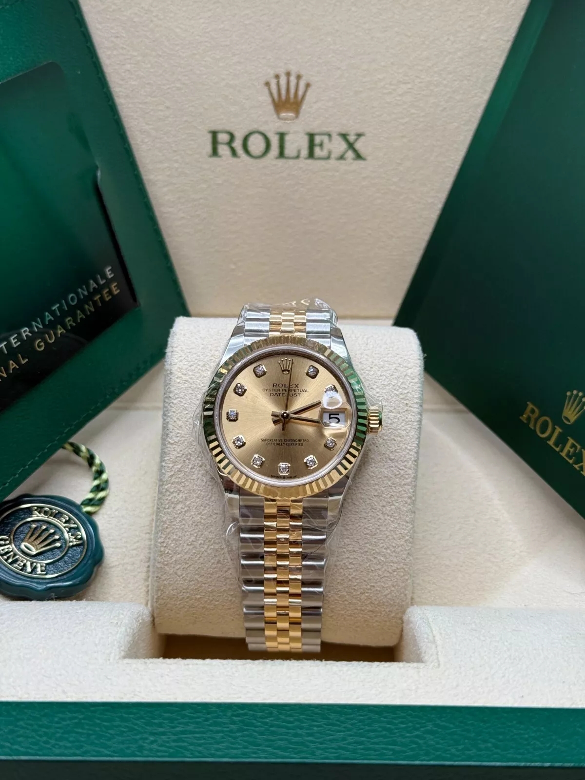 RLX Datejust m278273-0025/0026 31mm Champagne Dial Stainless Steel and Yellow Gold Oyster Watch