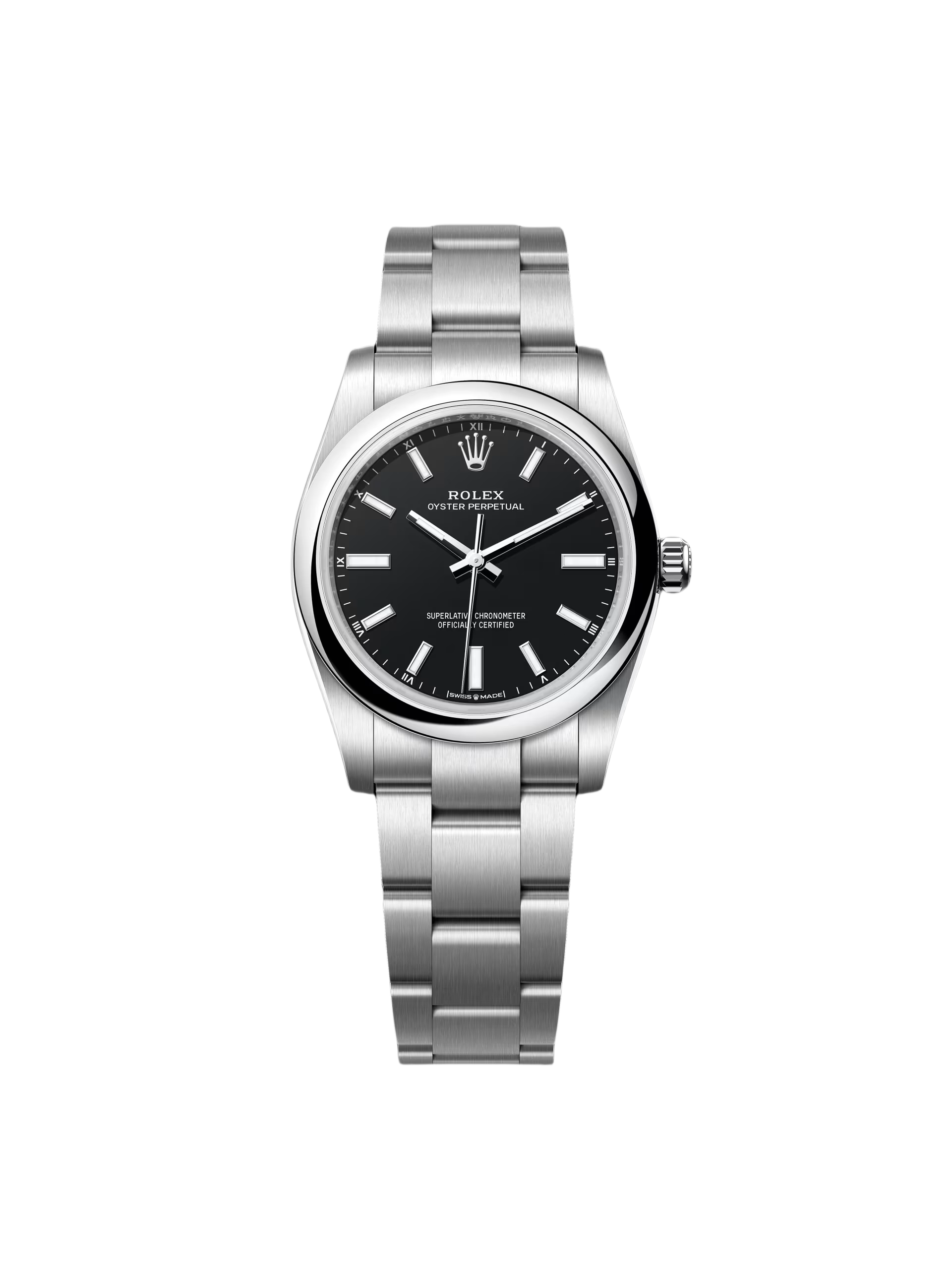 RLX Oyster Perpetual 34mm 124200 Black Dial Oyster Stainless Steel Bracelet Watch