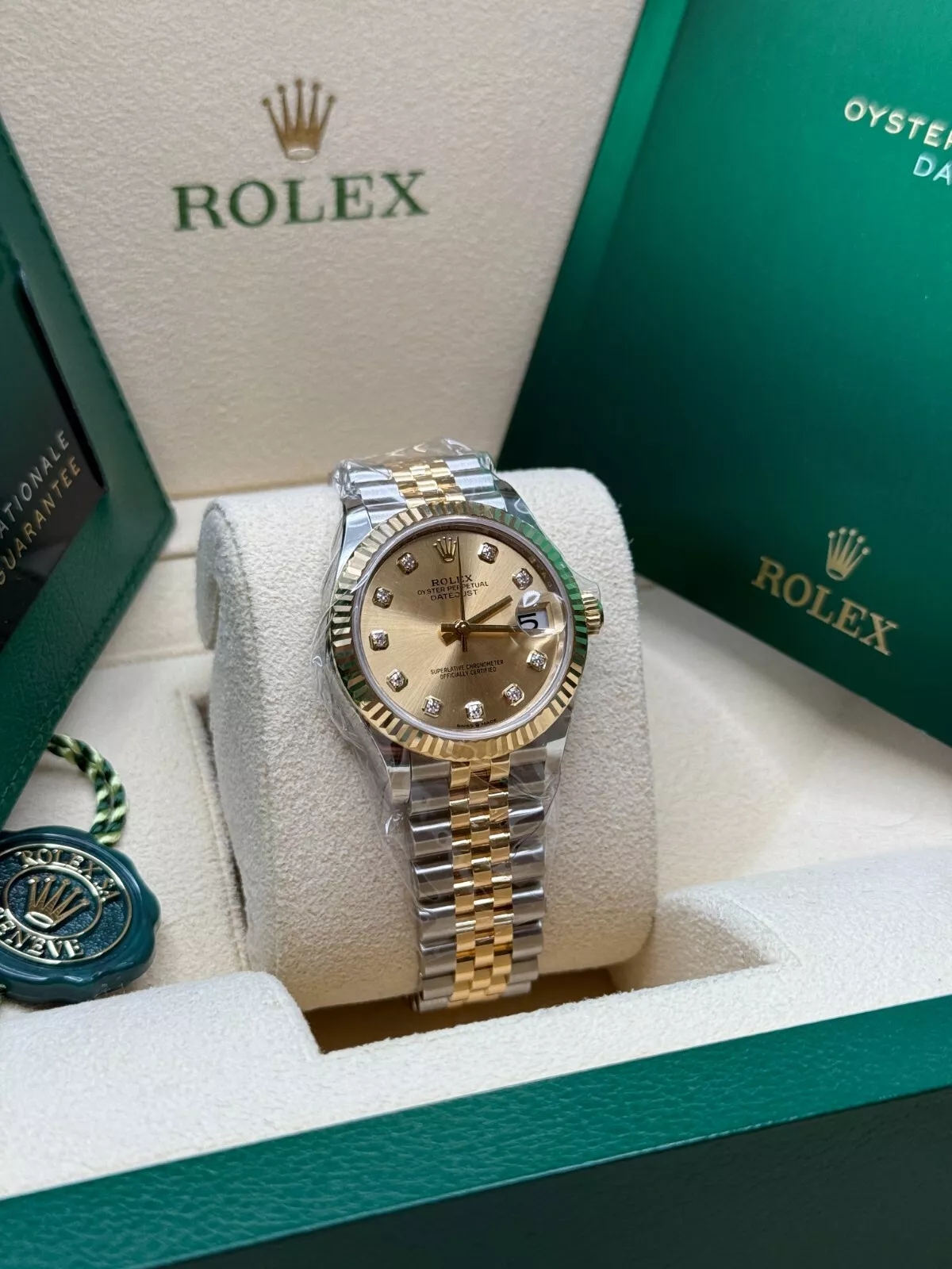 RLX Datejust m278273-0025/0026 31mm Champagne Dial Stainless Steel and Yellow Gold Oyster Watch