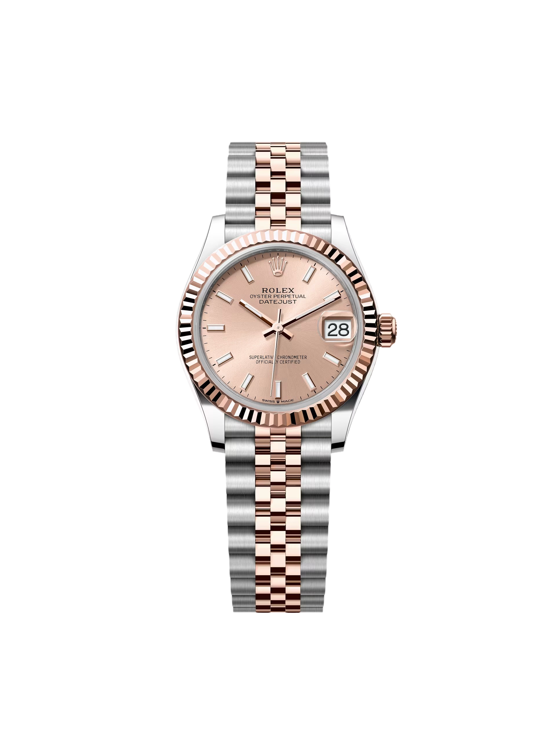 RLX Datejust m278271-0009/0010 Rose 31mm Dial Oyster Bracelet Watch