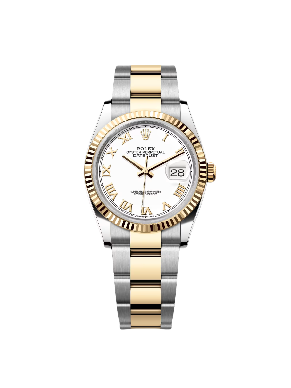 RLX  Datejust 36mm 126233 White Dial Oyster Bracelet Watch