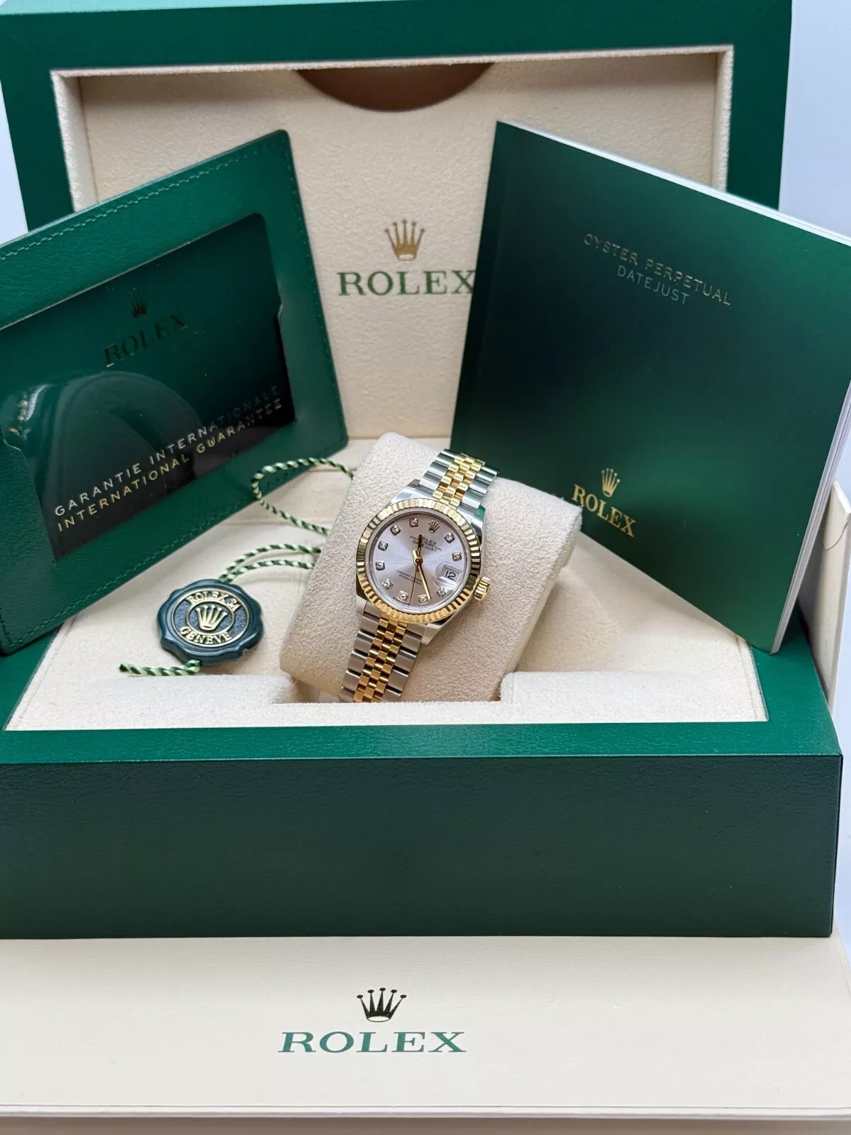 RLX Lady-Datejust 28mm 279173 Silver Diamond Dial Oyster Bracelet