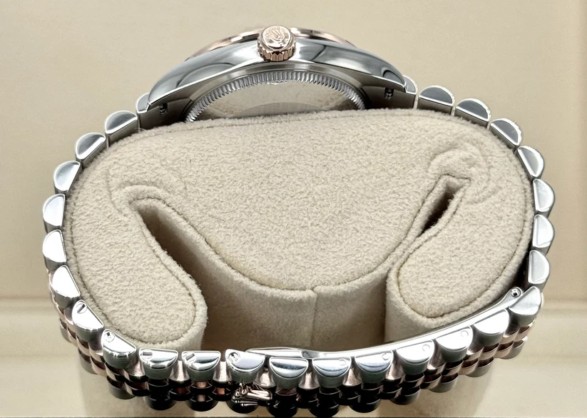 RLX Datejust m278381-0005/0006 Chocolate Roman Diamond 31mm Dial Diamond-Set Bezel and Oyster Bracelet Watch