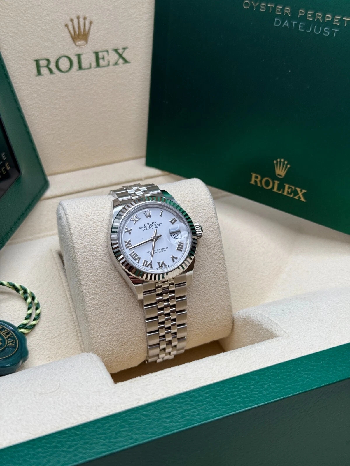 RLX Lady-Datejust 28mm 279174 White Roman Dial Oyster Bracelet