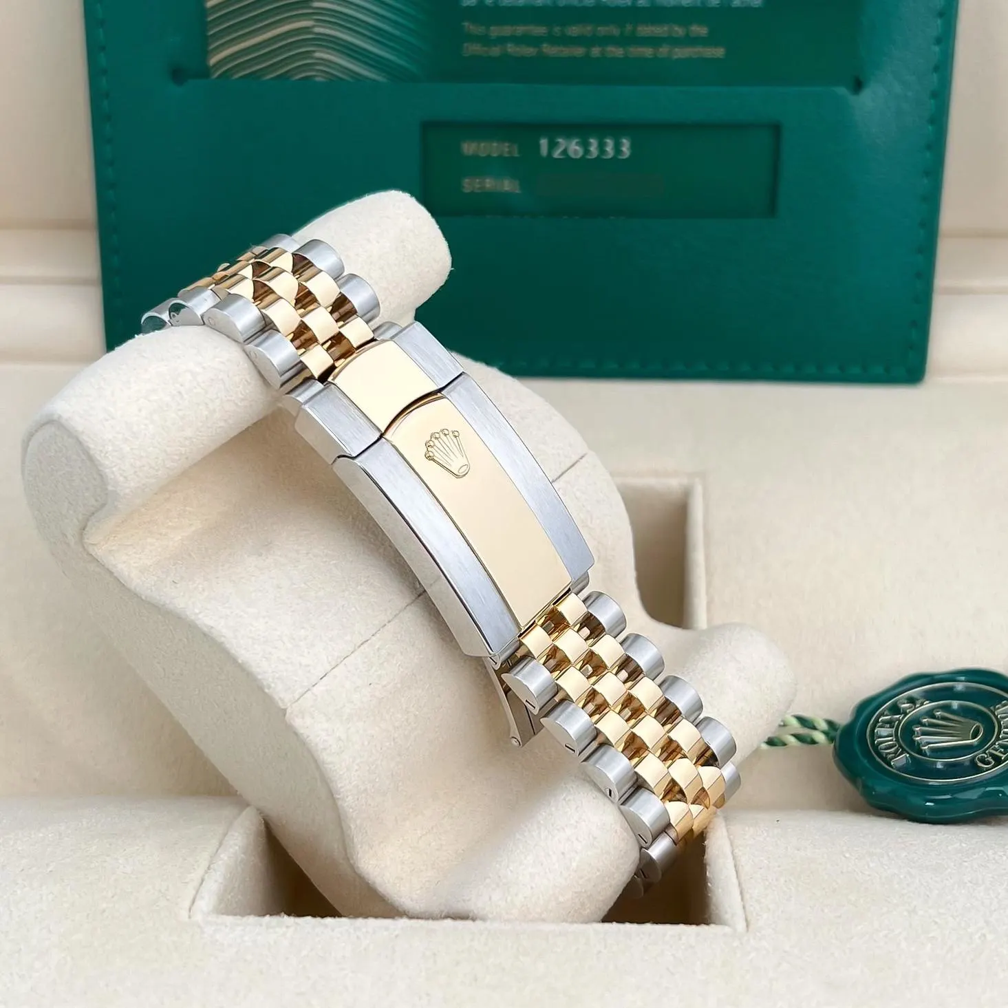 RLX  Datejust 41mm 126333 Two-Tone Yellow Gold Fluted Bezel 