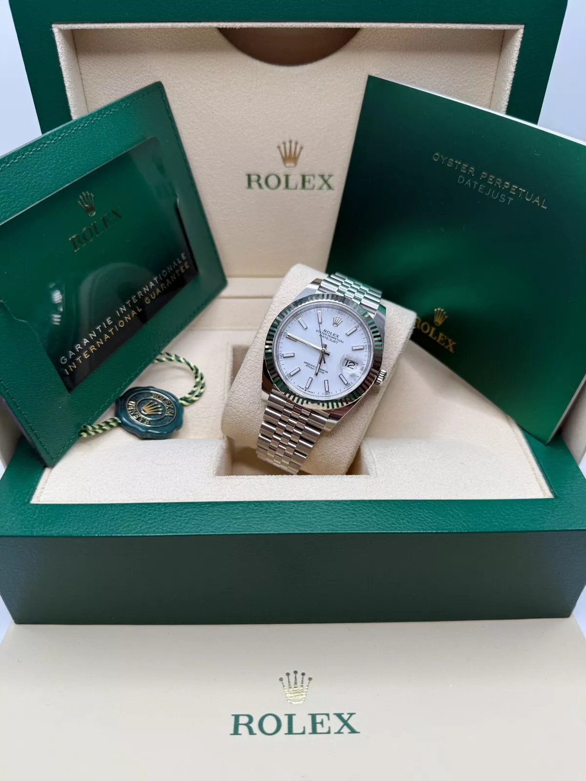 RLX  Datejust 41mm  White Index Oyster Stainless Steel Men’s Watch - 126334