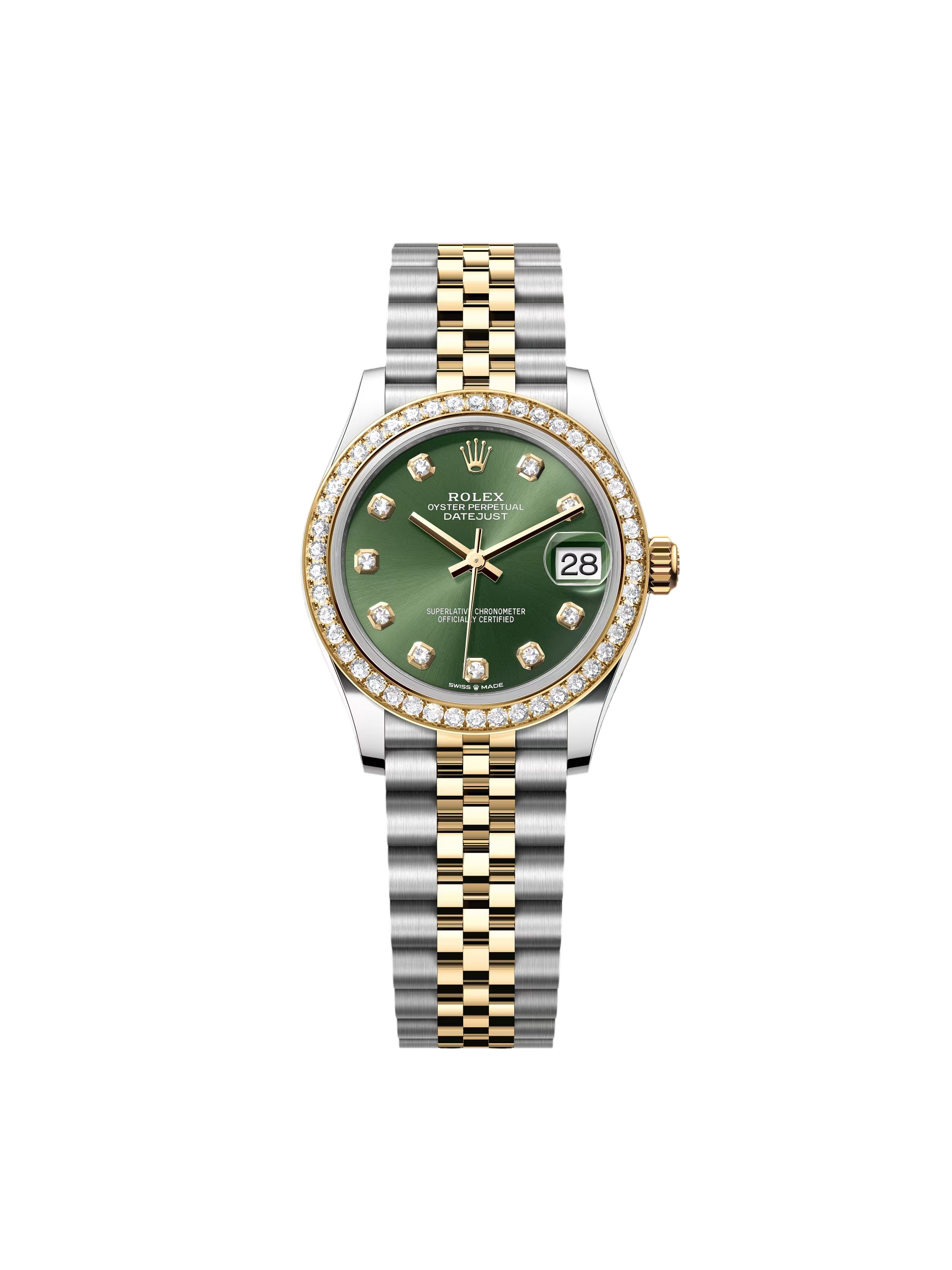 RLX Datejust m278383RBR-0029/0030 31mm Olive Green Dial Oyster Bracelet