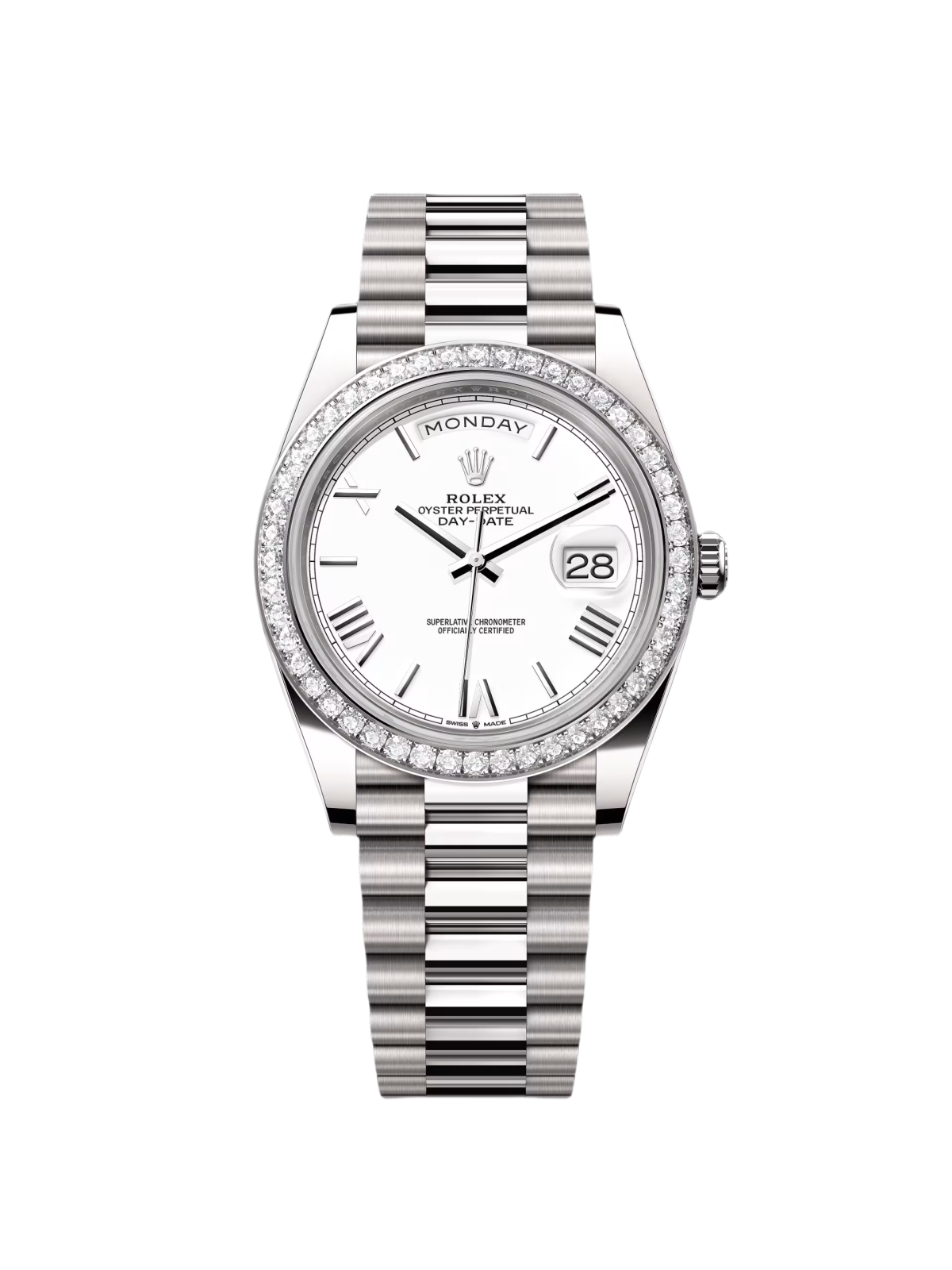 RLX  Day-Date 40mm 228349RBR-0039 White Dial President Bracelet