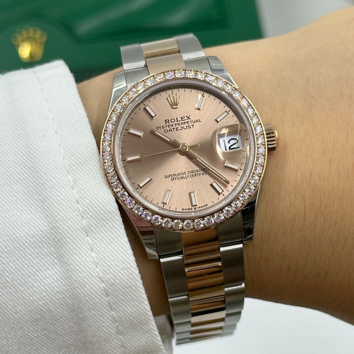 RLX Datejust m278381-0009/0010 Rose Dial Diamond-Set Bezel 31mm