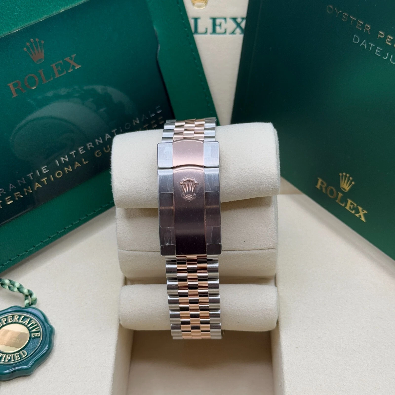 RLX Datejust 41mm 126331 Chocolate Index Jubilee Steel and Everose Gold Watch