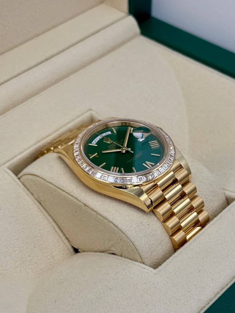 RLX Day-Date 40mm 228398TBR-0039 Green Dial President Watch