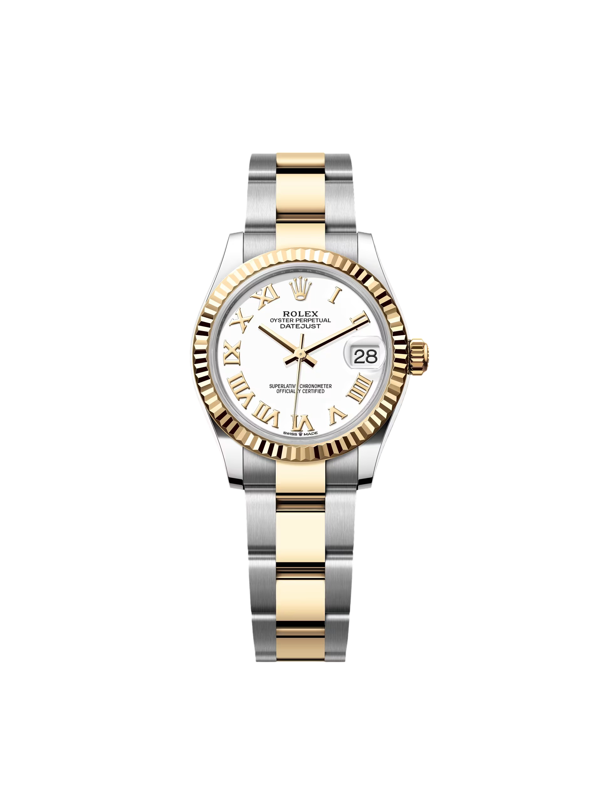 RLX Datejust m278273-0001/0002 31mm White Dial Stainless Steel and Yellow Gold Oyster Watch