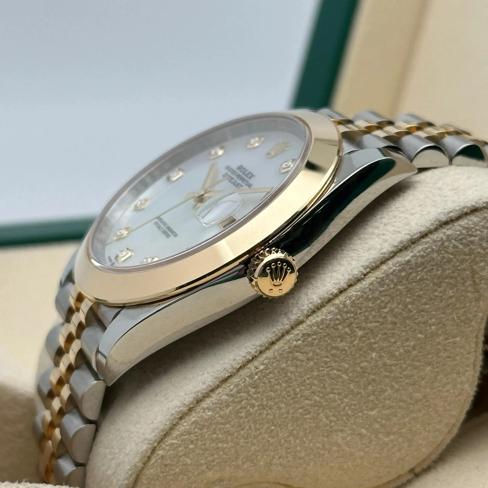 RLX Datejust 41mm 126303 White MOP Diamond Jubilee Steel and Yellow Gold