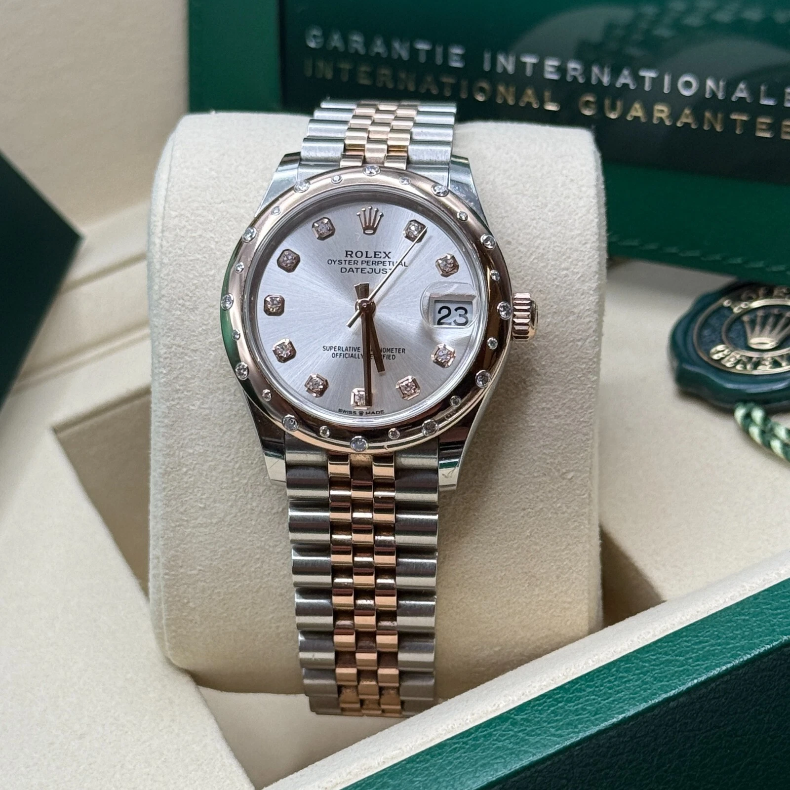 RLX Datejust m278341-0015/0016 Silver Dial 31mm Oyster Bracelet