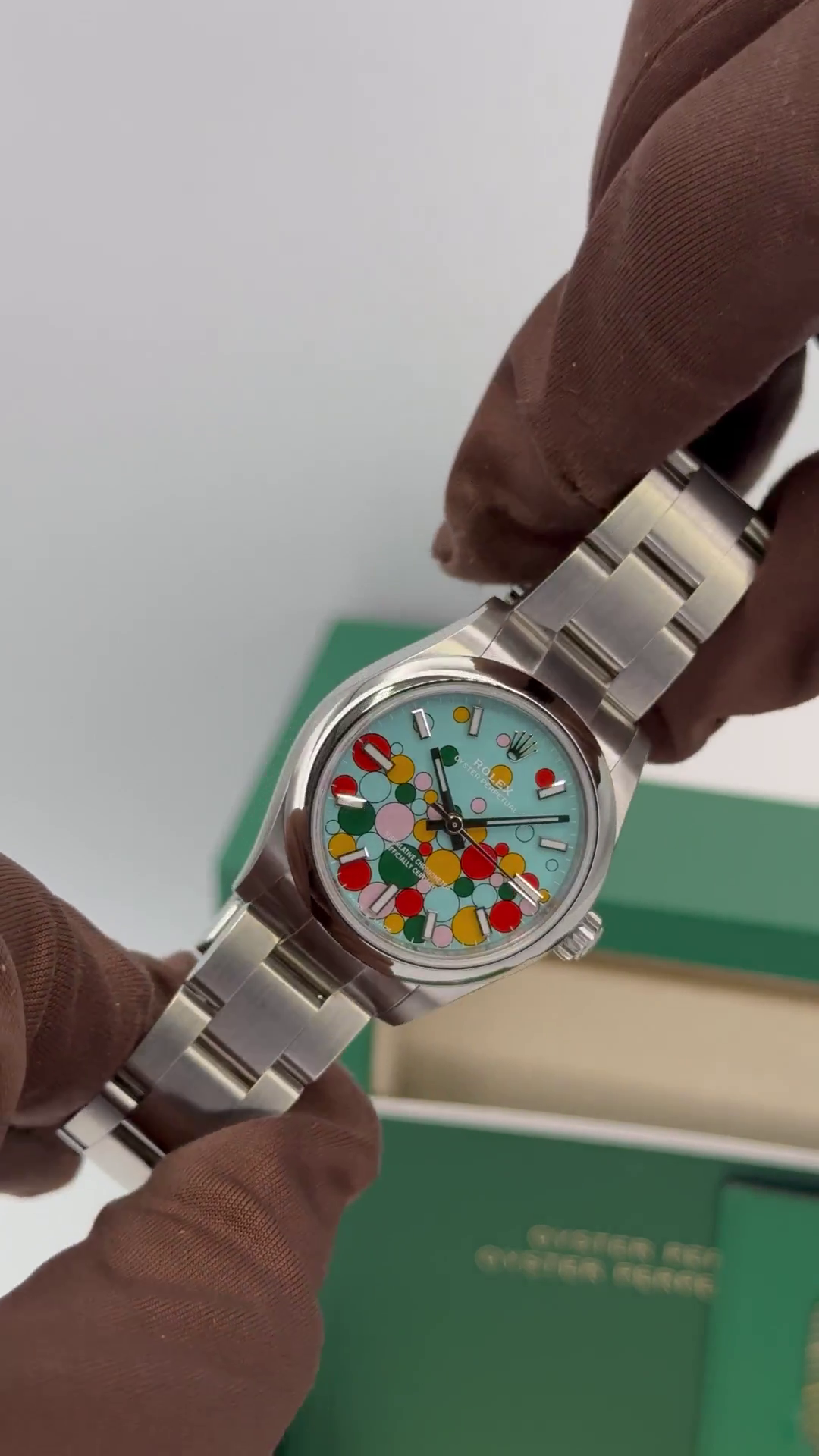 RLX 124300-0008 Oyster Perpetual 41mm Turquoise blue Celebration Dial