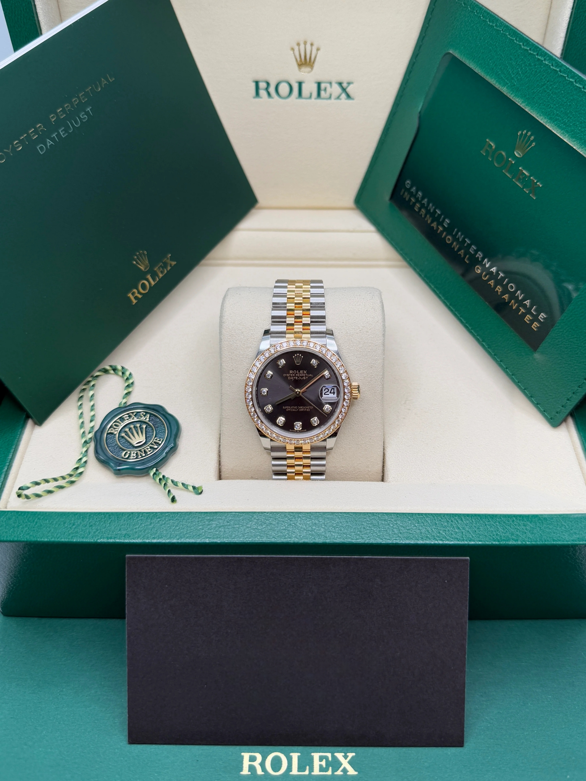 RLX Datejust m278383RBR-0021/0022 31mm Dark Grey Dial Oyster Bracelet