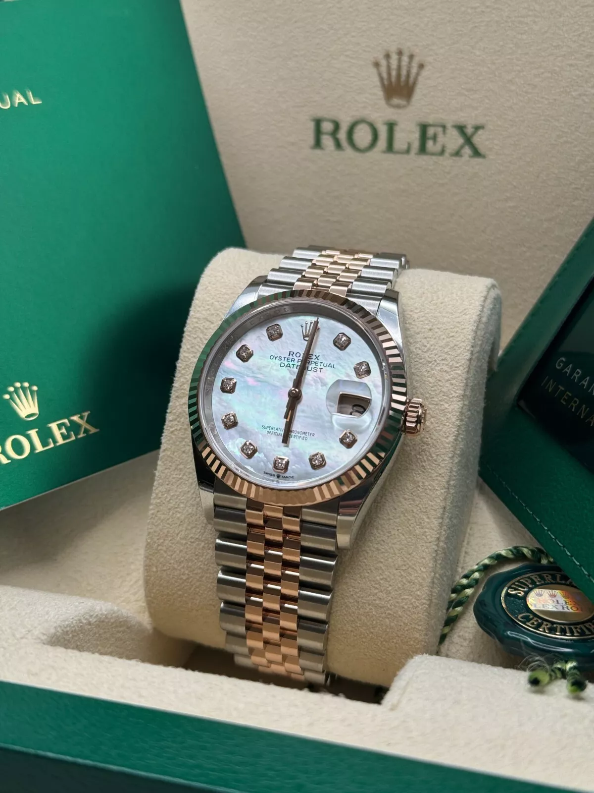 RLX  Datejust 36mm 126231 Mother-of-Pearl Dial Jubilee Bracelet