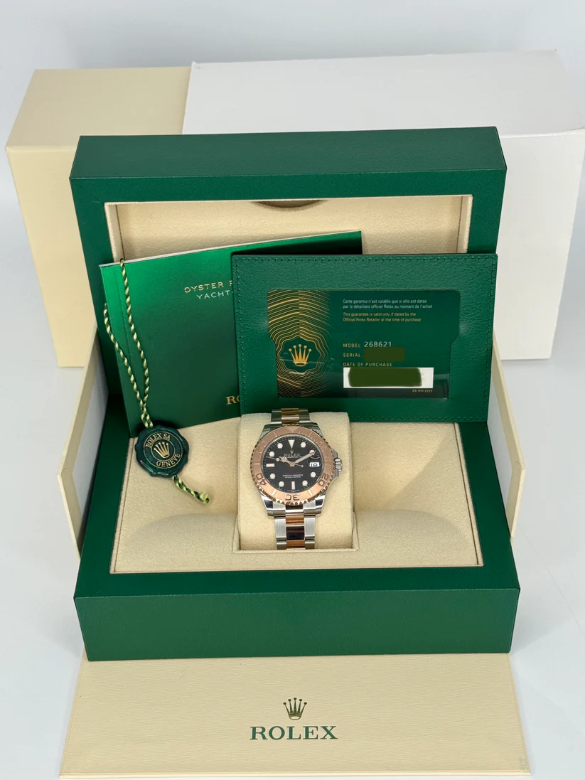 RLX Yacht-Master 37mm Steel and Everose Gold Watch - Black Dial - Oyster Bracelet 268621