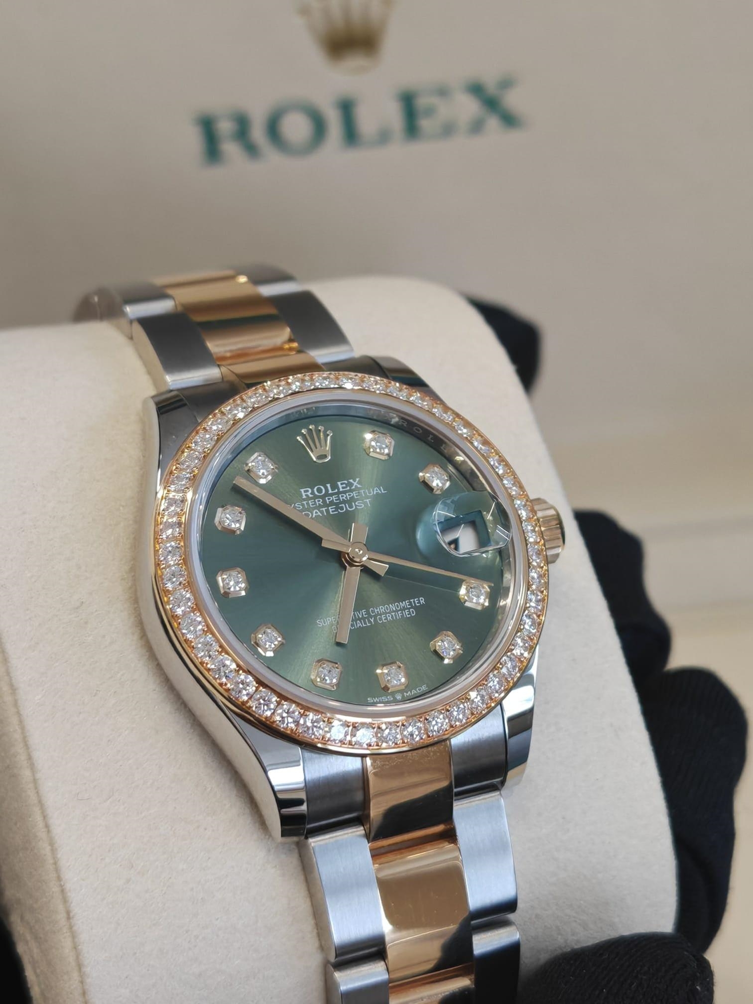 RLX Datejust m278383RBR-0029/0030 31mm Olive Green Dial Oyster Bracelet