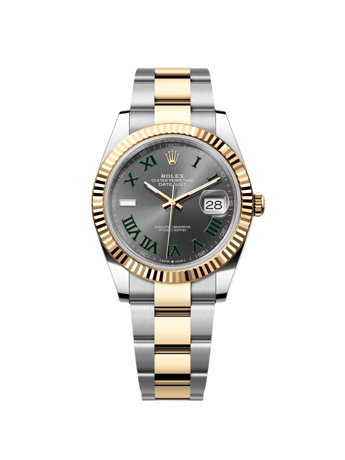 RLX  Datejust 41mm 126333 Two-Tone Yellow Gold Fluted Bezel 