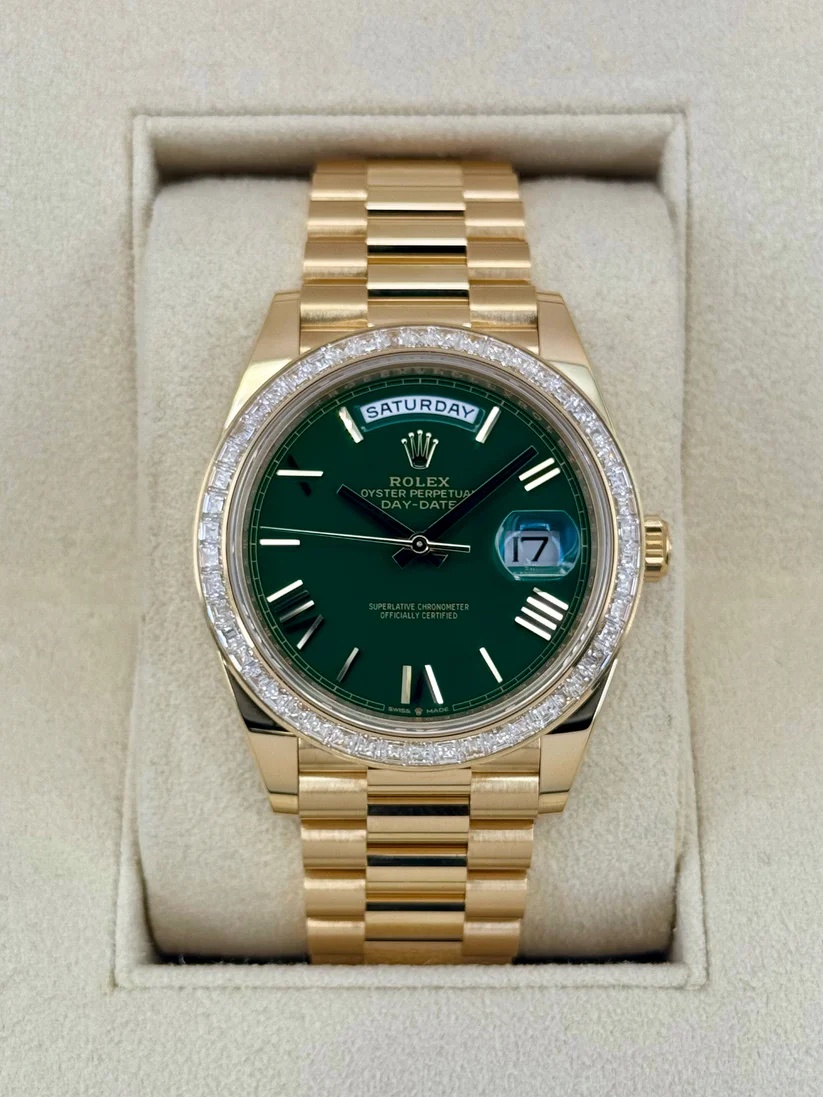 RLX Day-Date 40mm 228398TBR-0039 Green Dial President Watch