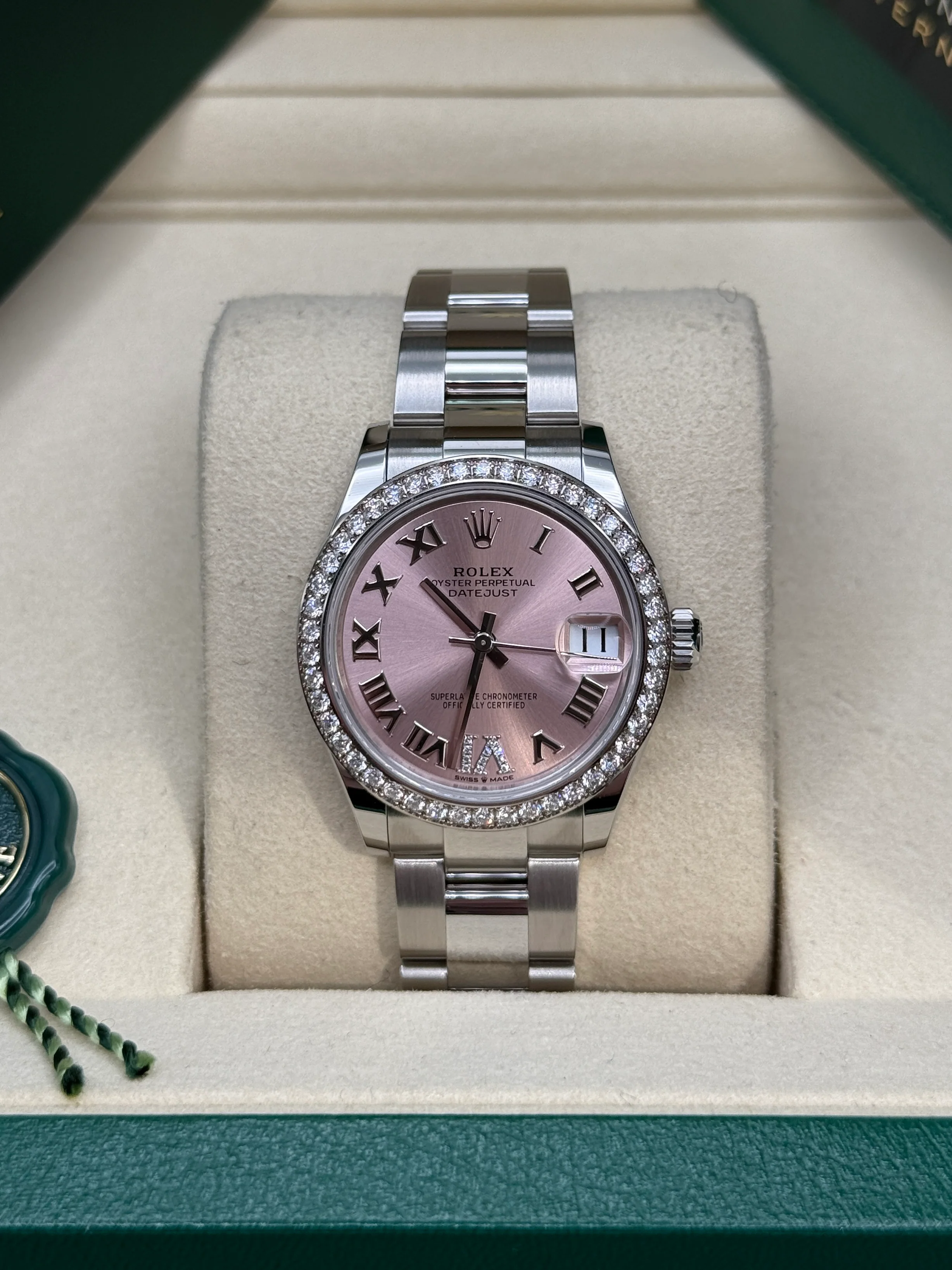 RLX Datejust m278384RBR-0027/0028 Pink 31mm Dial Oyster Watch