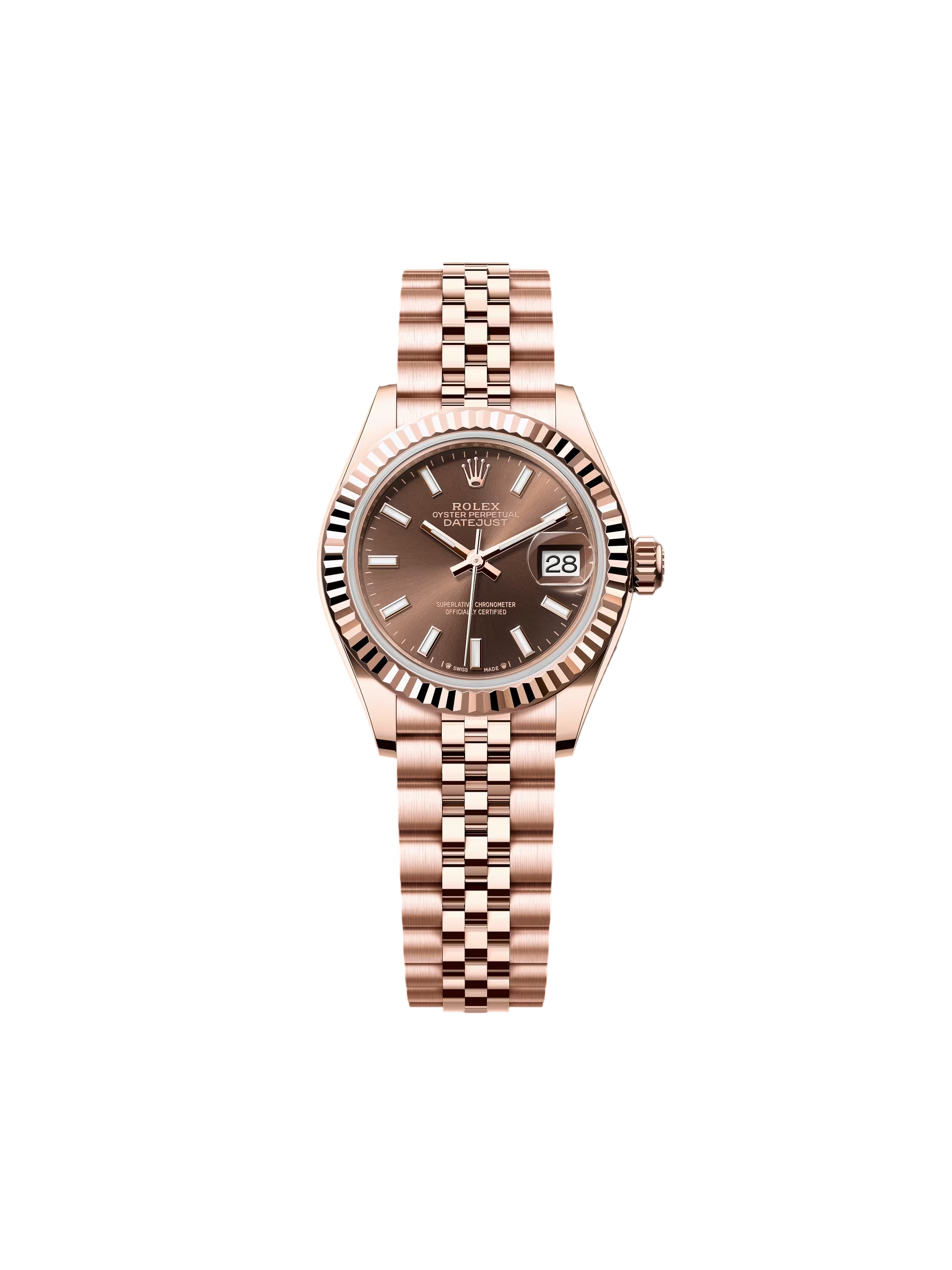 RLX Lady-Datejust 28mm 279175 Chocolate Dial President Everose Gold
