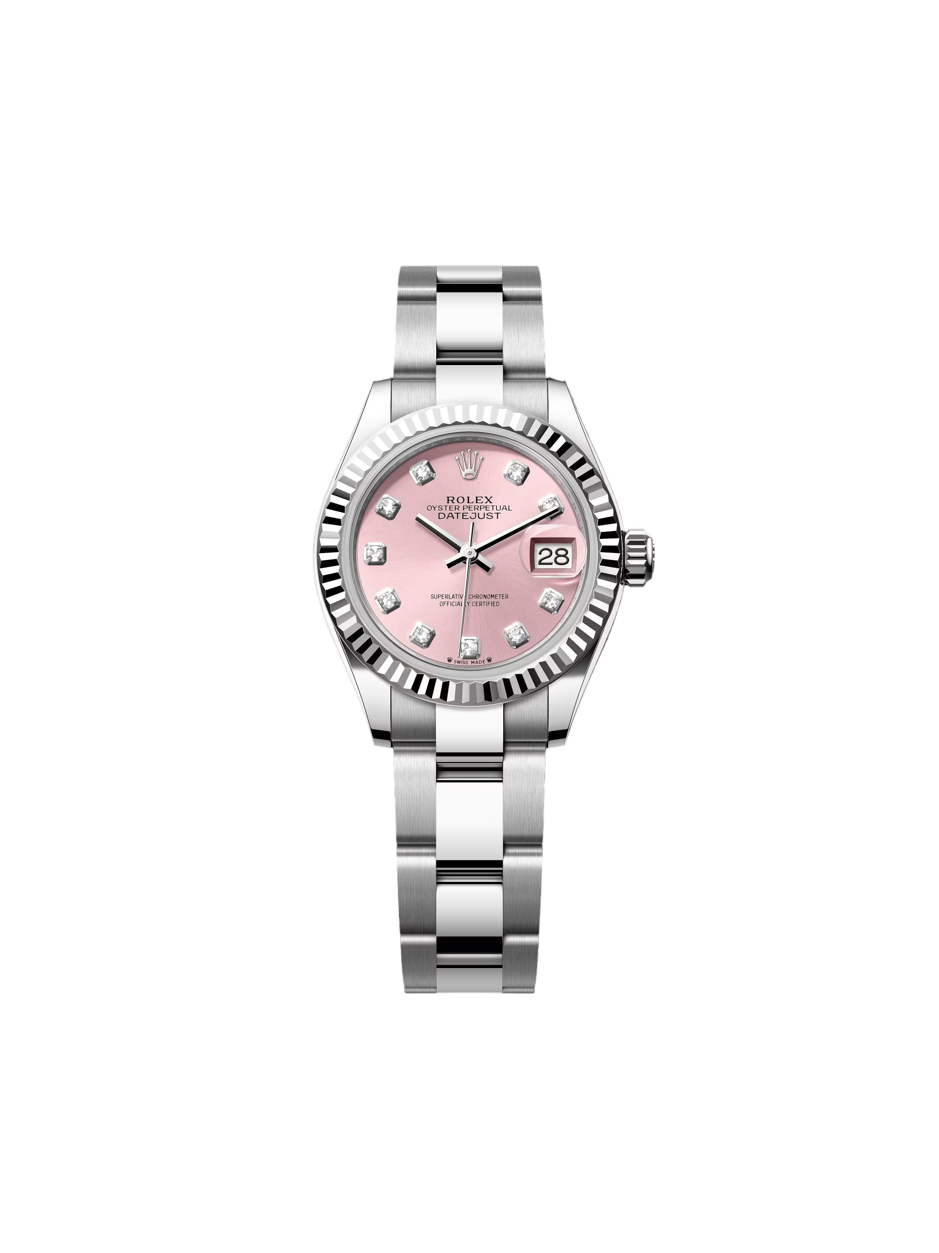RLX Lady-Datejust 28mm 279174 Pink Diamond Dial Oyster Bracelet