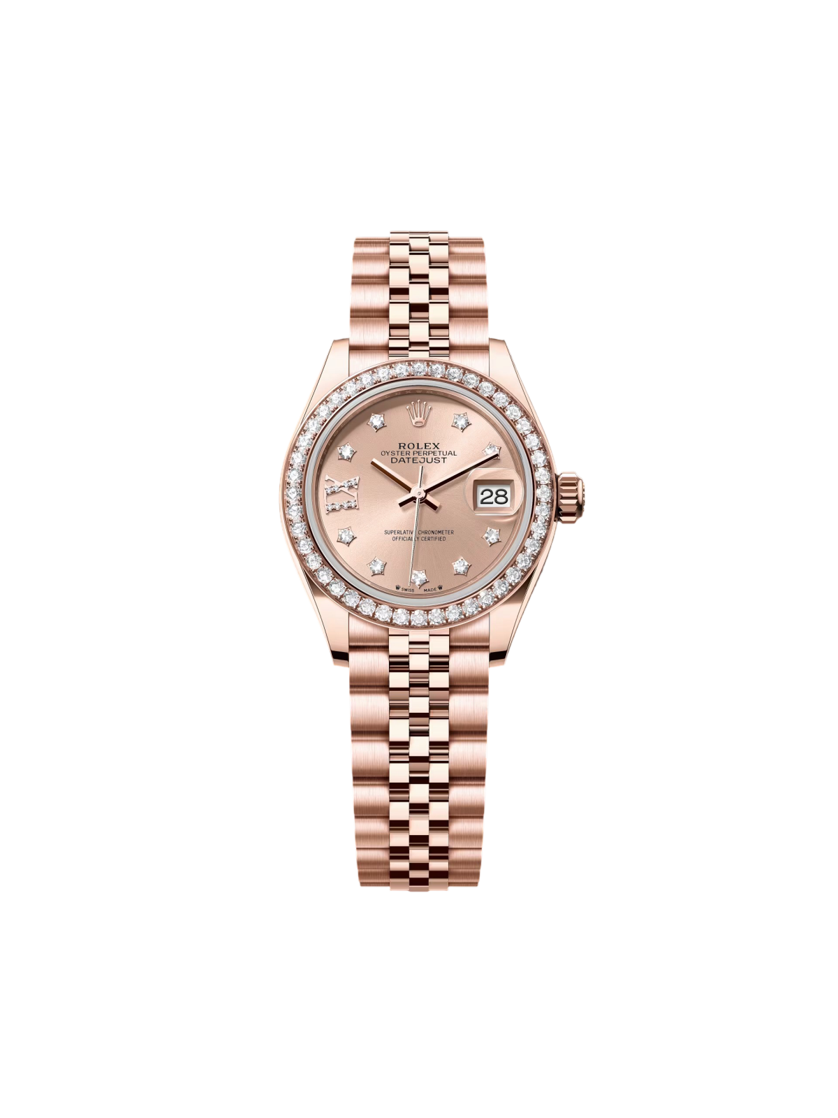 RLX  Lady-Datejust 28mm 279135RBR Rose Diamond Dial Jubilee Bracelet