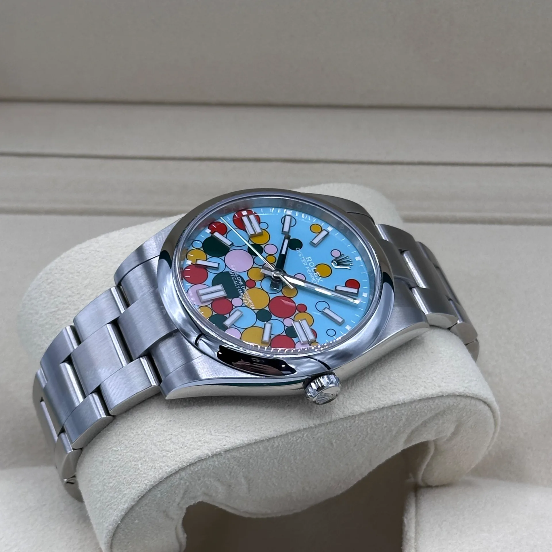 RLX 124300-0008 Oyster Perpetual 41mm Turquoise blue Celebration Dial
