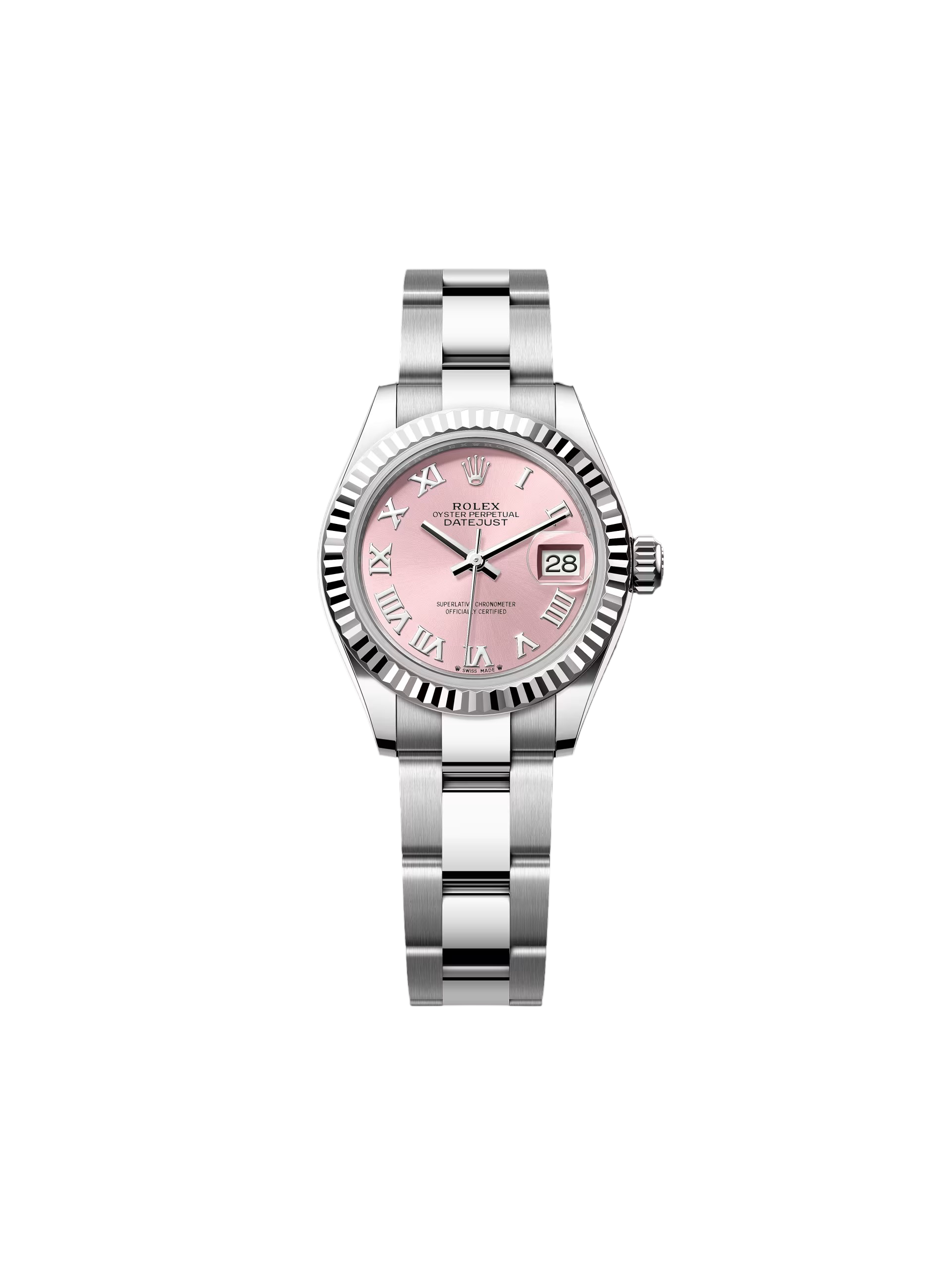 RLX Lady-Datejust 28mm 279174 Pink Roman Dial Oyster Bracelet