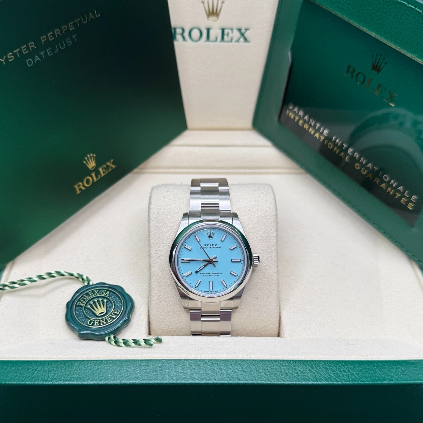 RLX Oyster Perpetual 31mm 277200-0007 Turquoise Dial Oyster Bracelet Watch