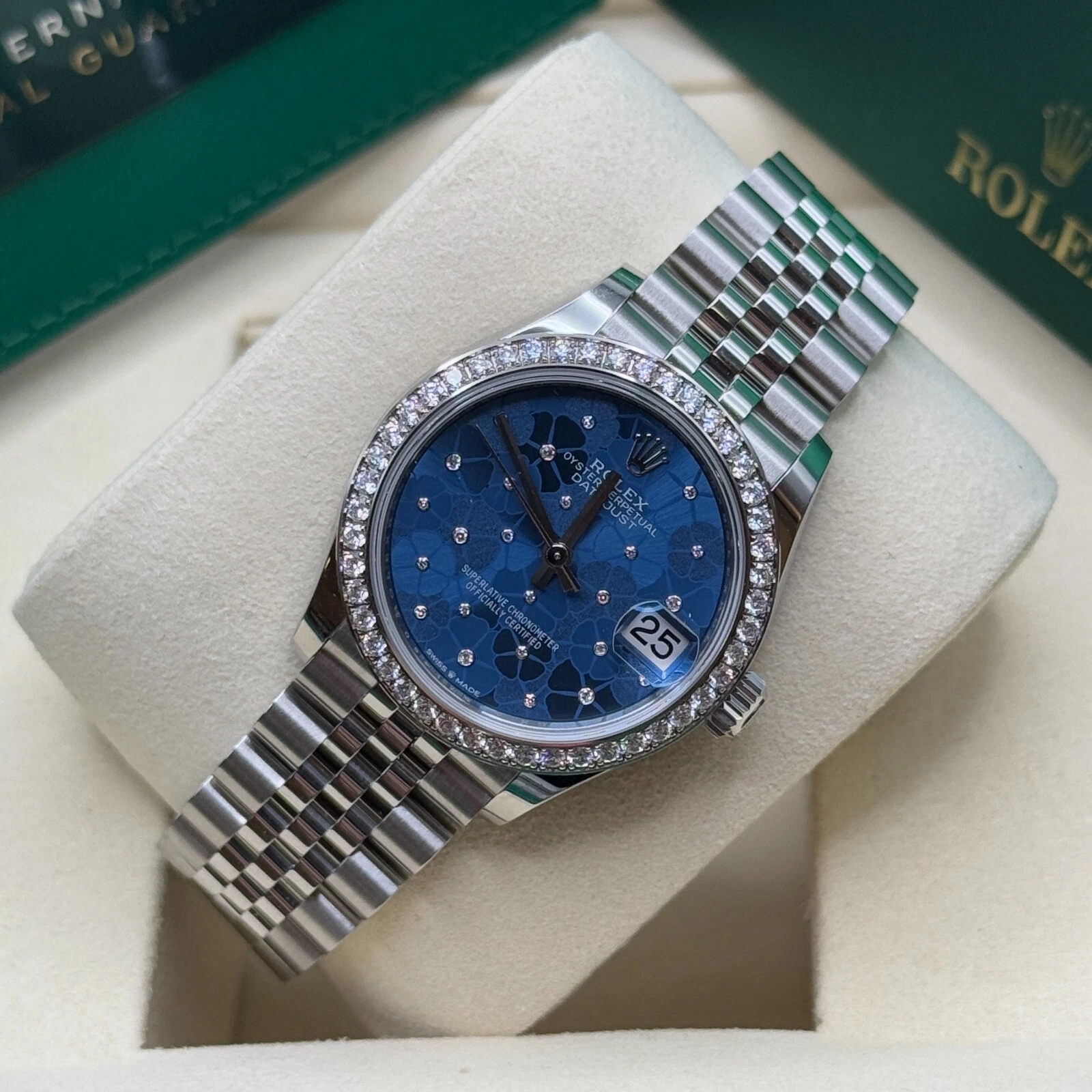 RLX Datejust m278384RBR-0039/0040 Azzurro Blue 31mm Dial Oyster Watch