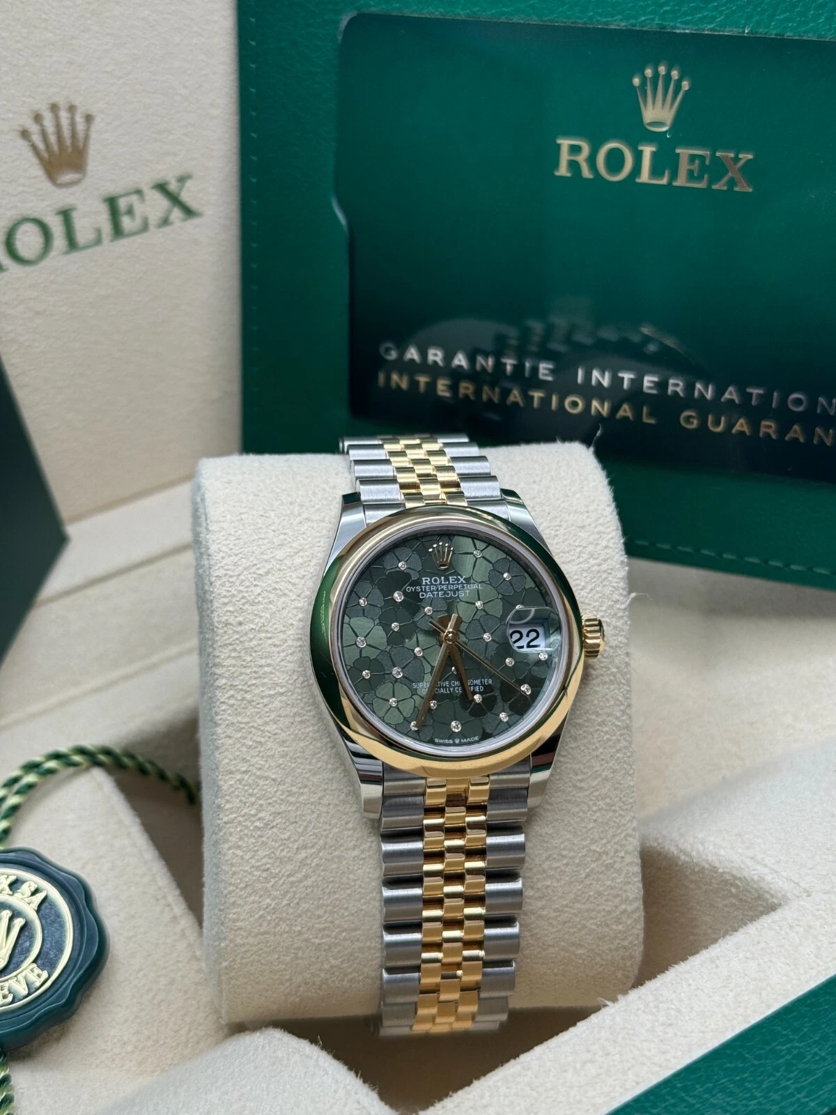RLX Datejust m278243-0031/0032 31mm Green Dial watch